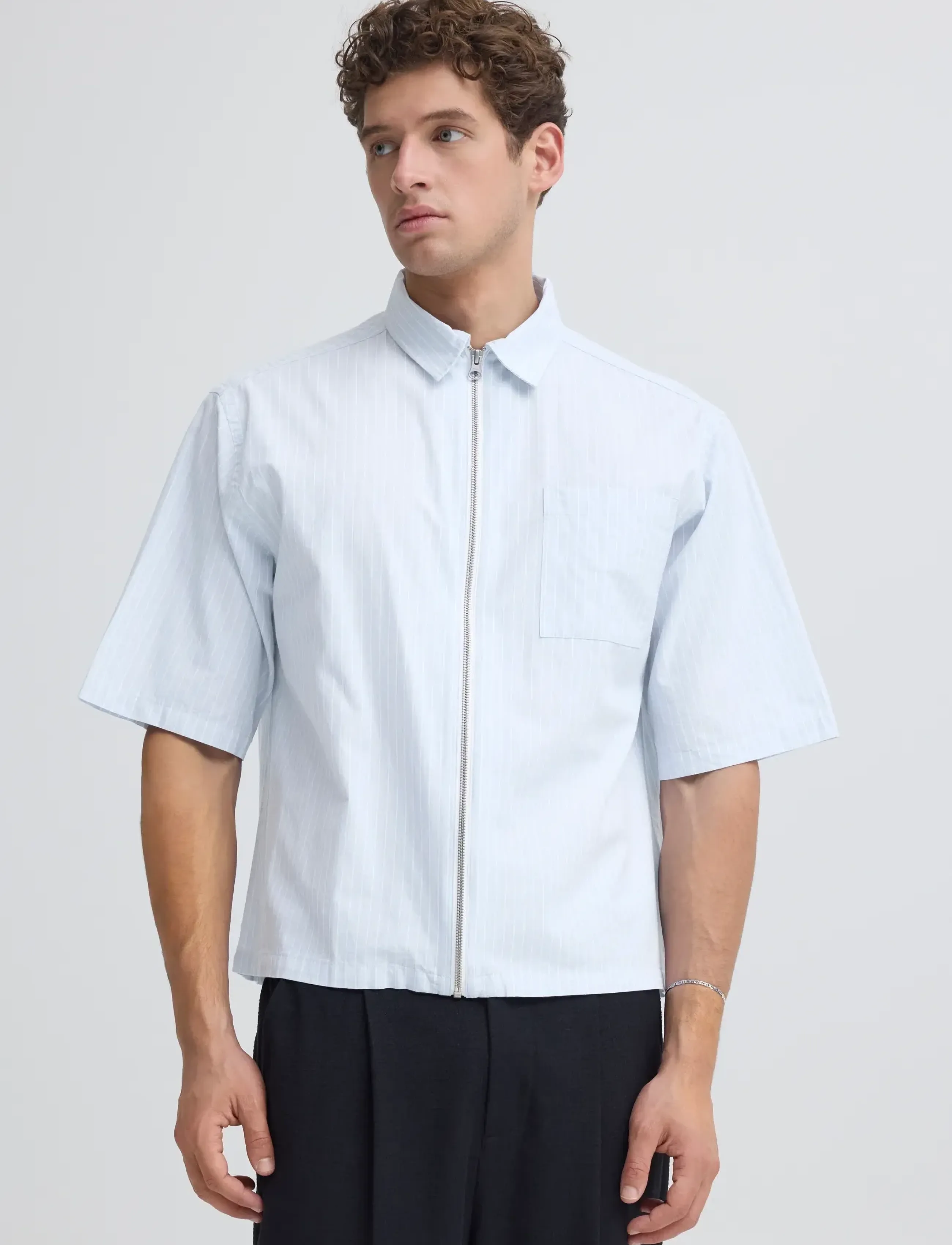 Casual Friday CFWESLIN STRIPED RELAXED SHIRT - Kläder - CERULEAN STRIPE / blue