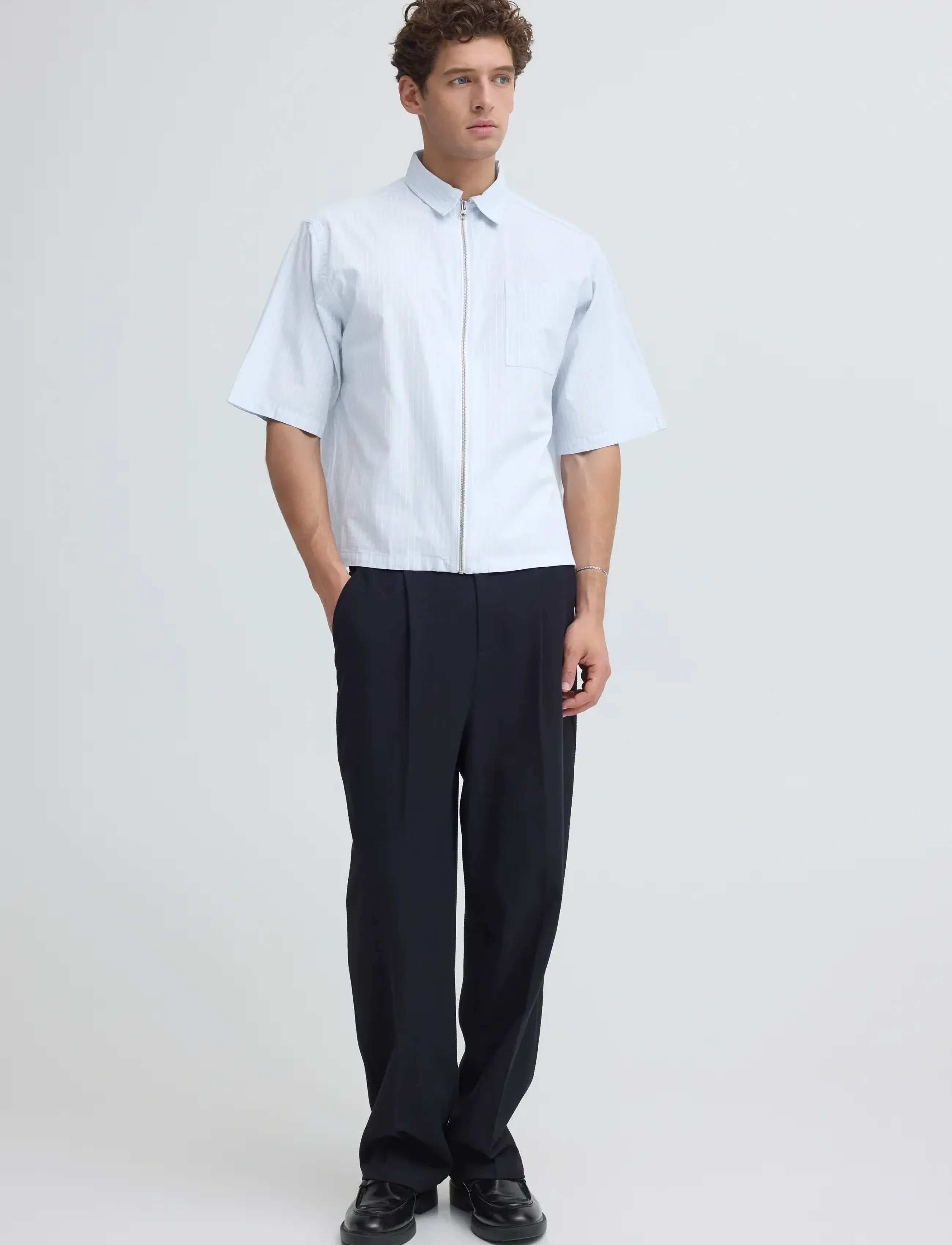 Casual Friday - CFWESLIN STRIPED RELAXED SHIRT - stribede skjorter - cerulean stripe - 5