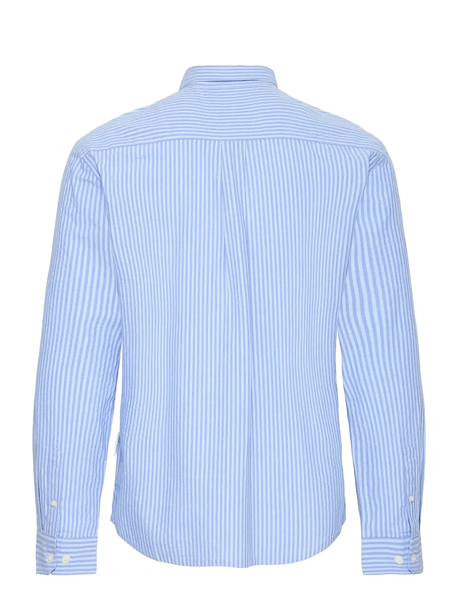 Casual Friday - CFJAEVON LS SEERSUCKER SHIRT - randiga skjortor - cerulean stripe - 2