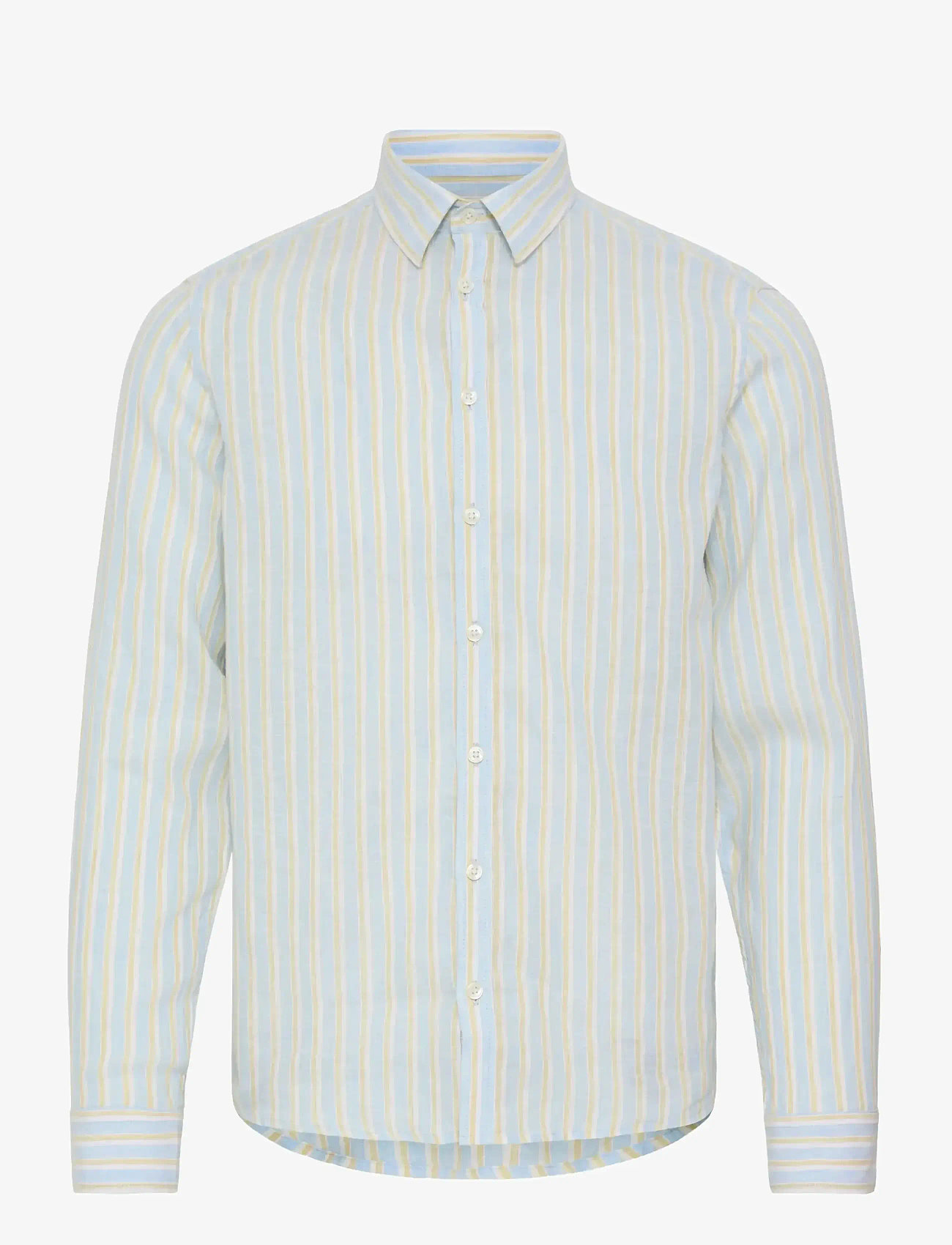 Casual Friday - CFRISSA LS STRIPED LINEN - stribede skjorter - cerulean check - 1