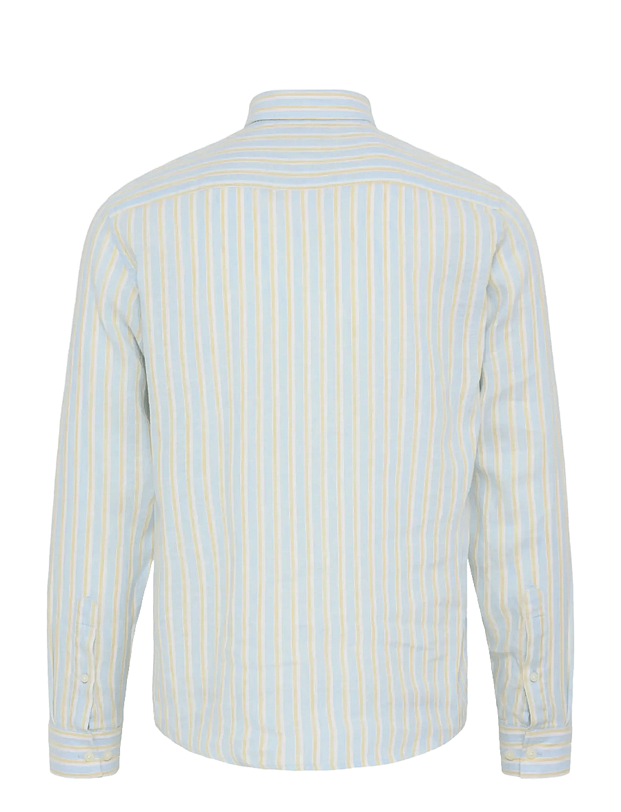 Casual Friday - CFRISSA LS STRIPED LINEN - gestreifte hemden - cerulean check - 2