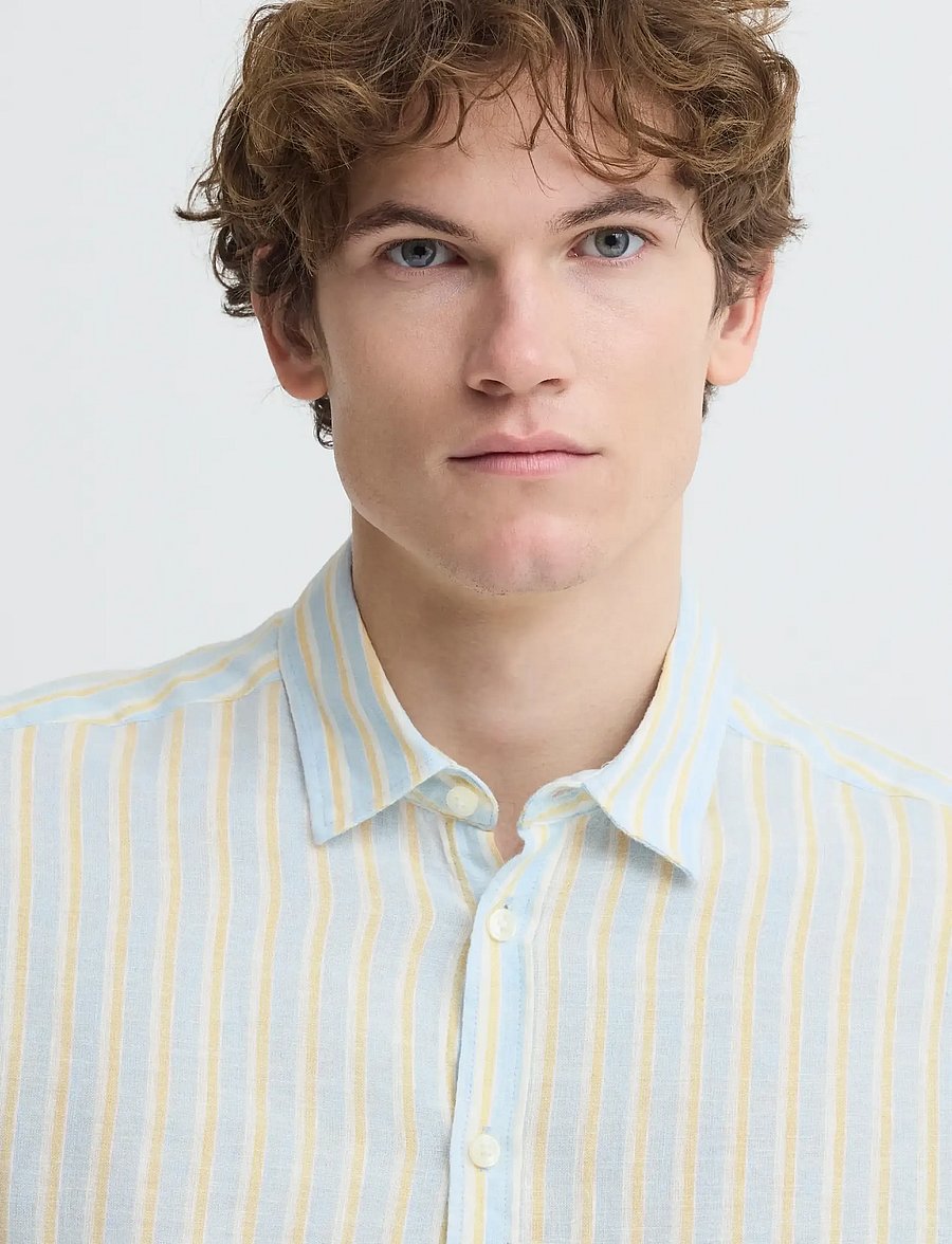 Casual Friday - CFRISSA LS STRIPED LINEN - gestreifte hemden - cerulean check - 3
