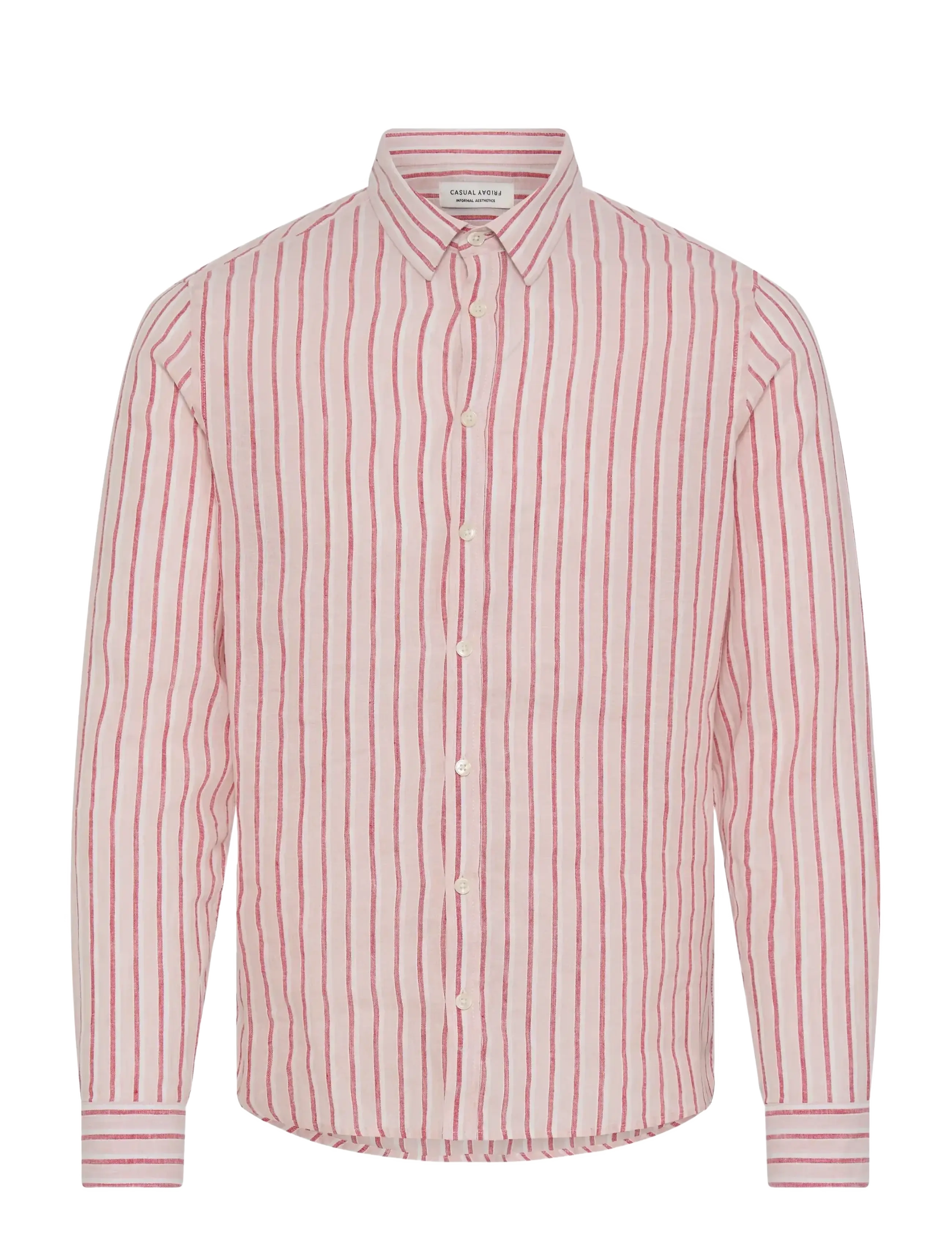 Casual Friday CFRISSA LS STRIPED LINEN - Casual Friday - ROSE SMOKE CHECK / multi