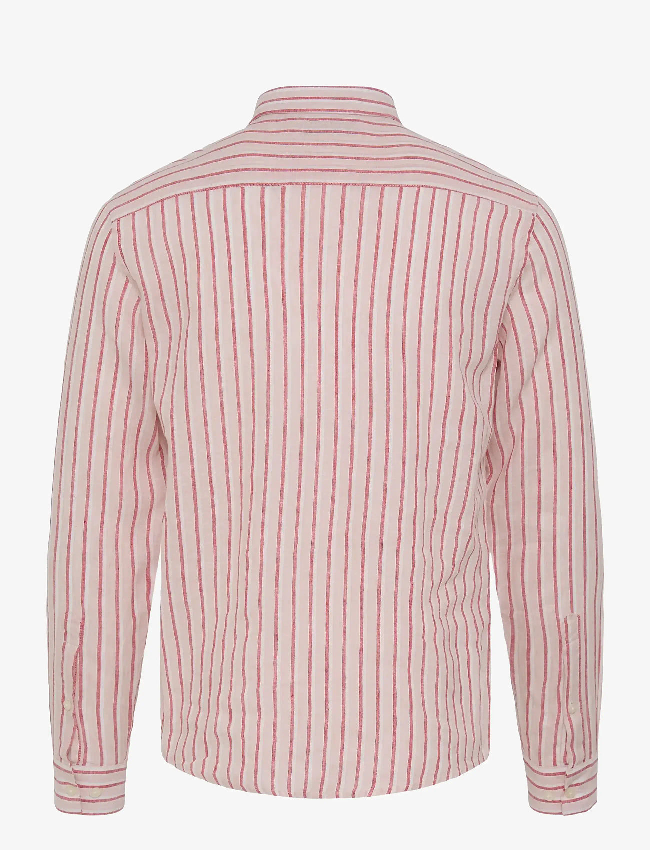 Casual Friday - CFRISSA LS STRIPED LINEN - triibulised särgid - rose smoke check - 2