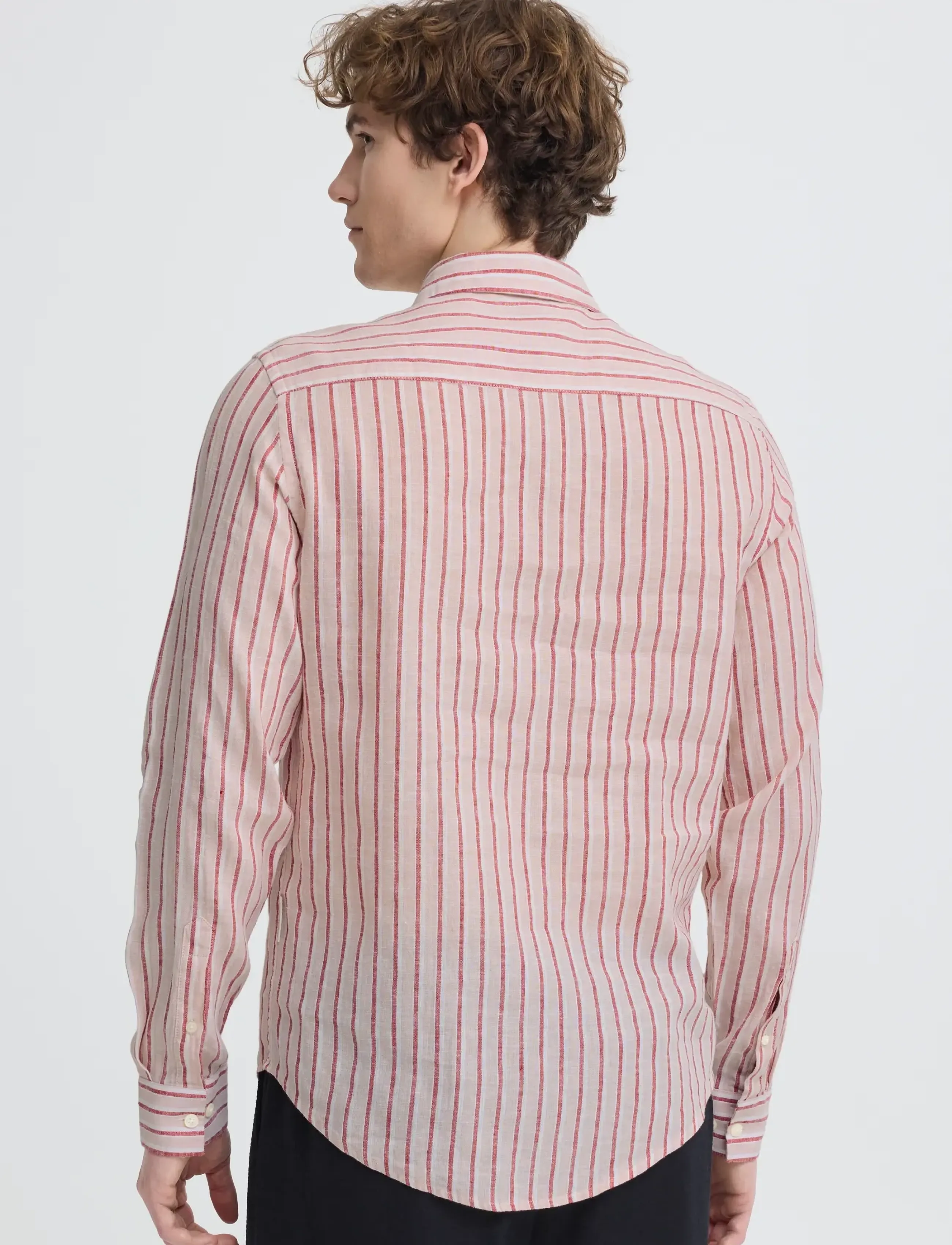Casual Friday - CFRISSA LS STRIPED LINEN - gestreifte hemden - rose smoke check - 3