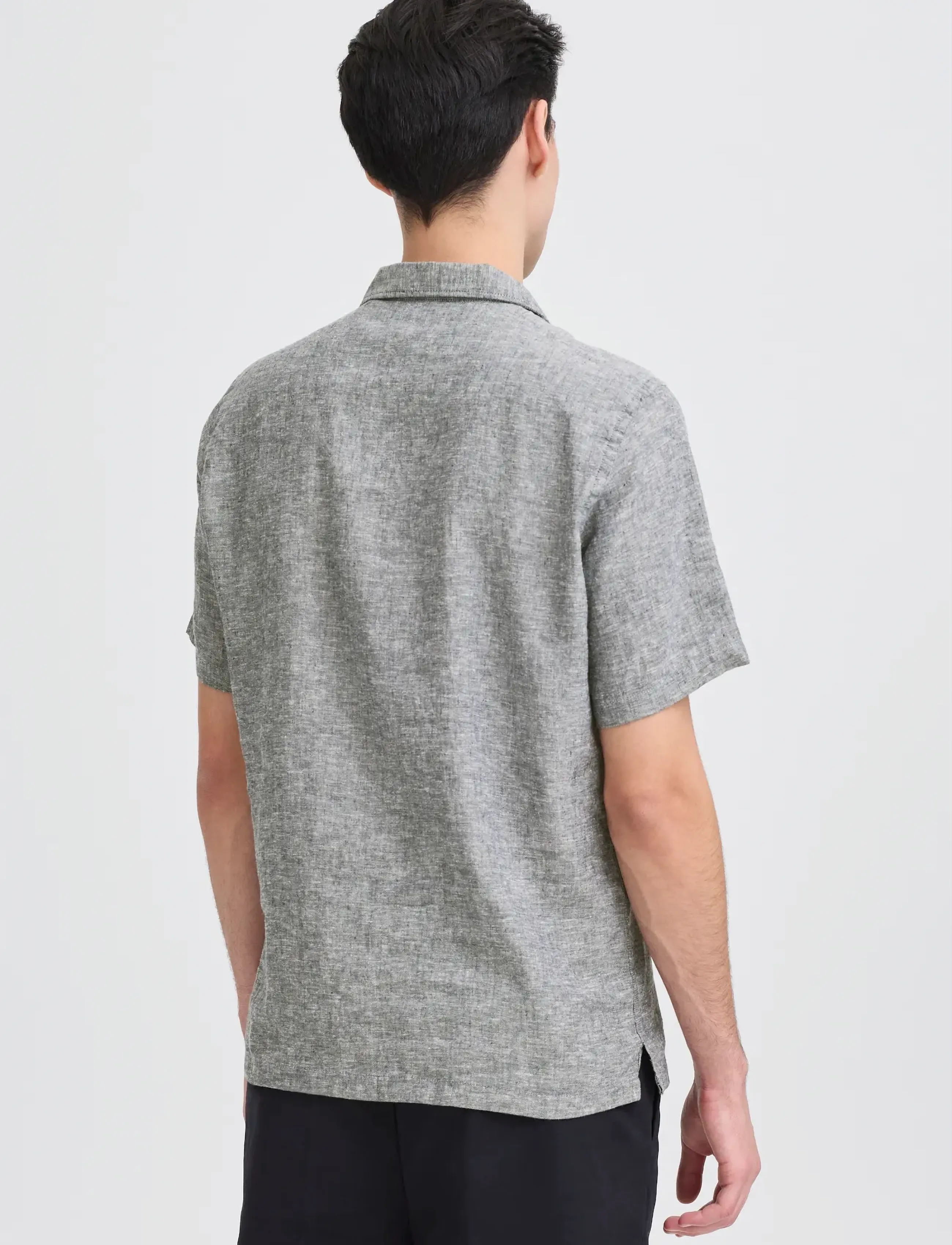 Casual Friday - CFSAUBY SS RS LINEN SHIRT - chemises de lin - dark navy melange - 4