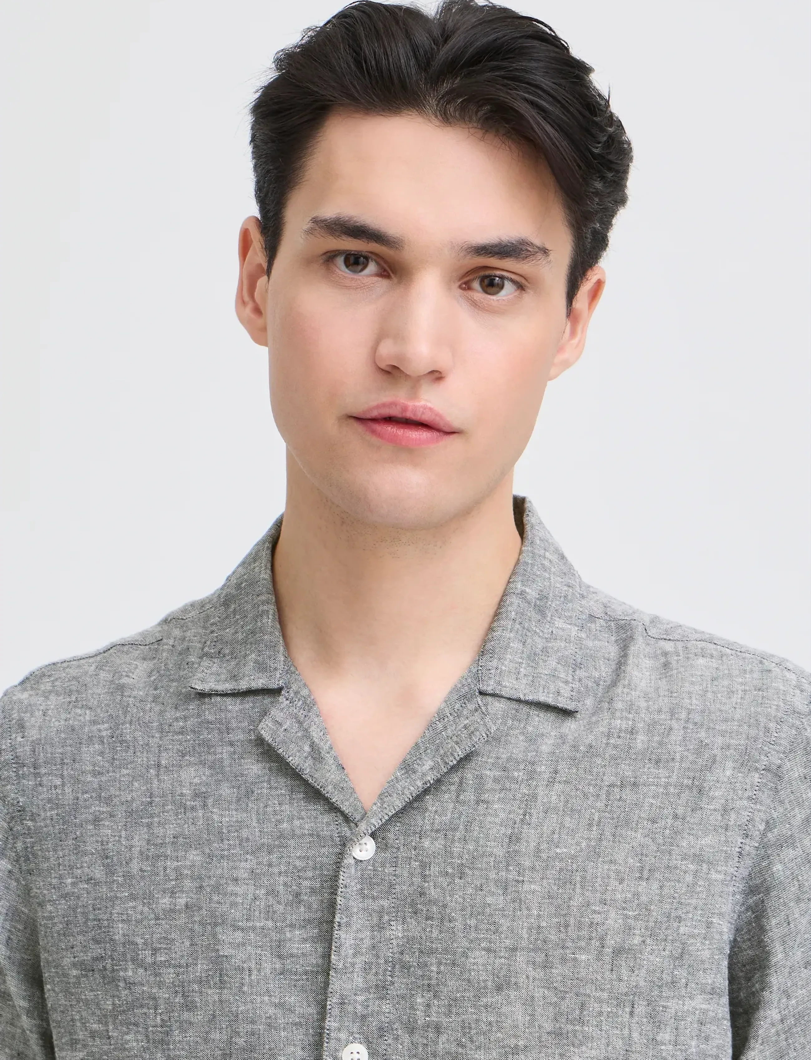 Casual Friday - CFSAUBY SS RS LINEN SHIRT - chemises de lin - dark navy melange - 5