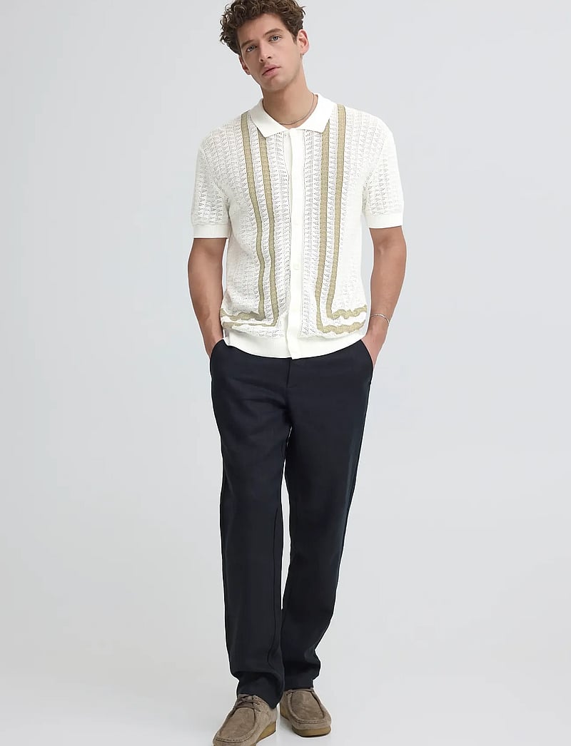 Casual Friday - CFHOLLA KNIT - kootud polosärgid - marshmallow - 5