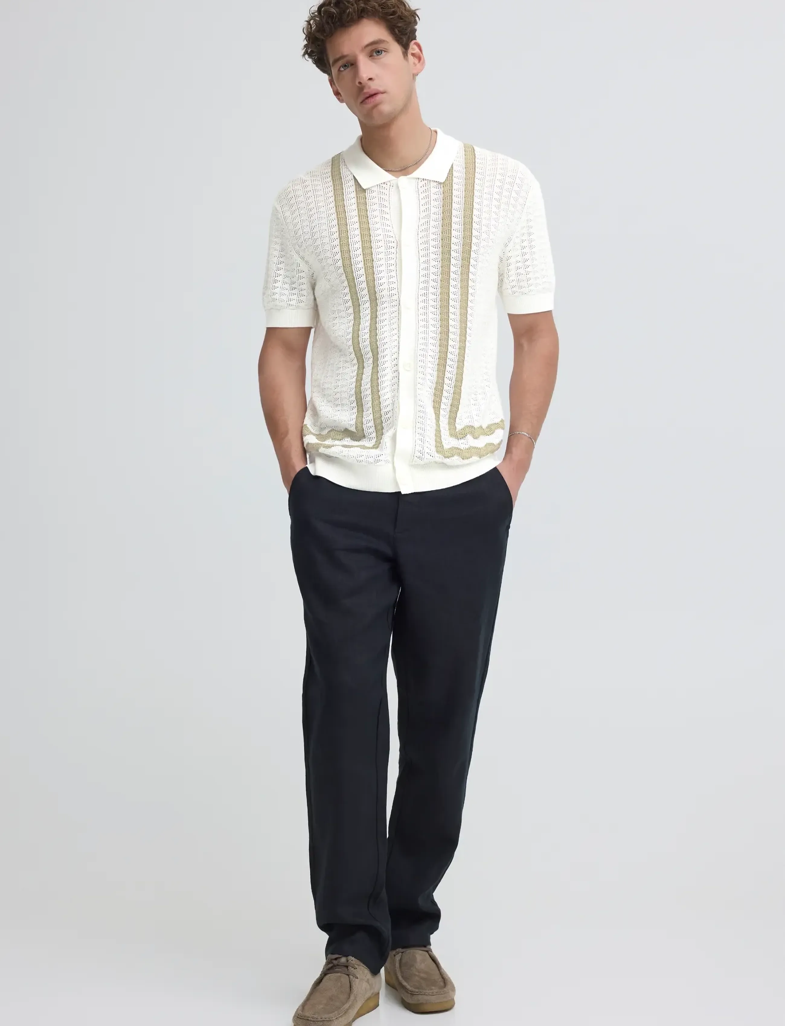 Casual Friday - CFHOLLA KNIT - miesten - marshmallow - 5