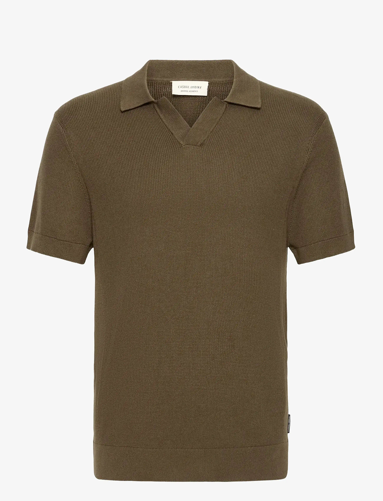 Casual Friday - CFMOSVIK 0265 KNIT - gestrickte polohemden - wren - 1