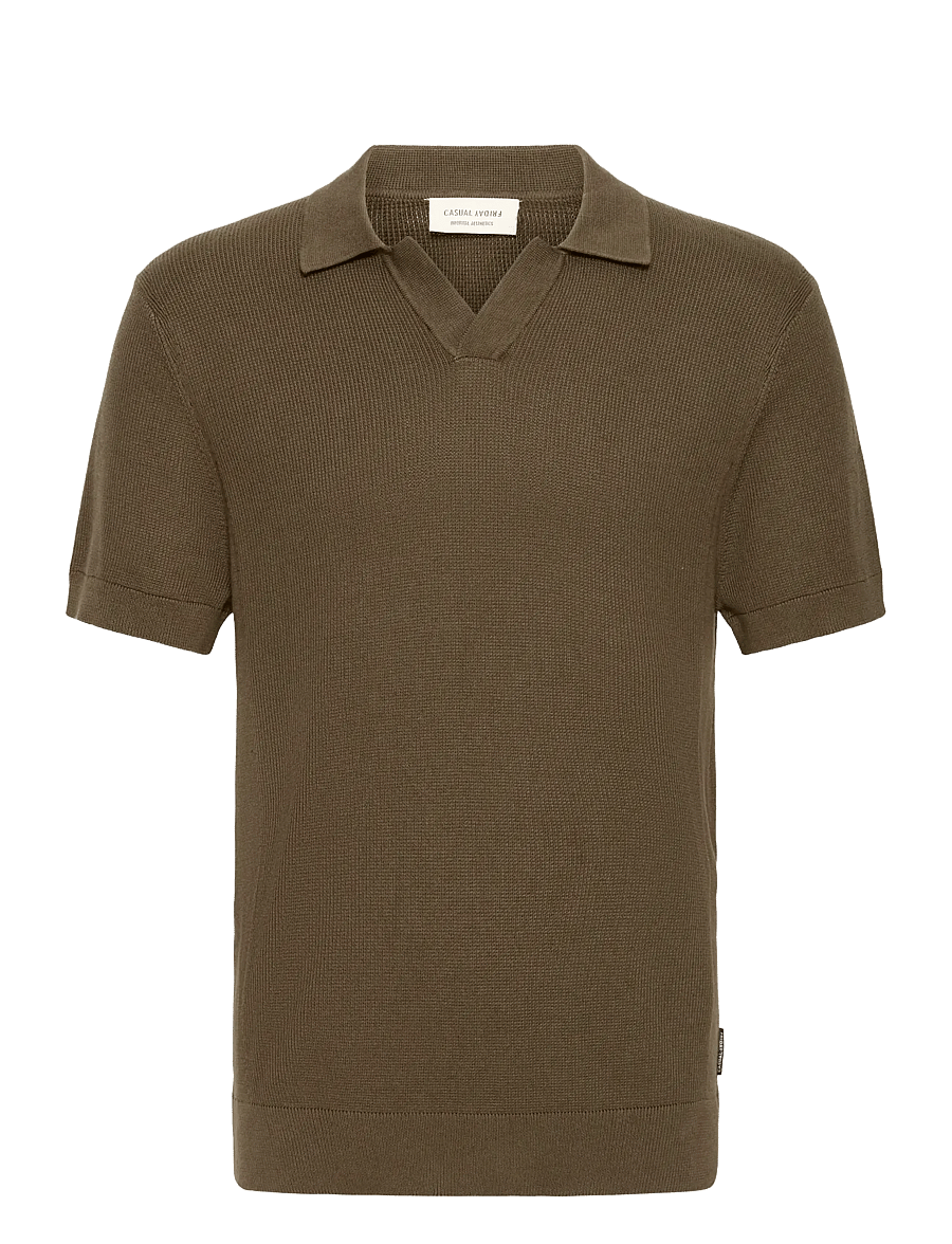 Casual Friday - CFMOSVIK 0265 KNIT - langärmlige strick-polohemden - wren - 1