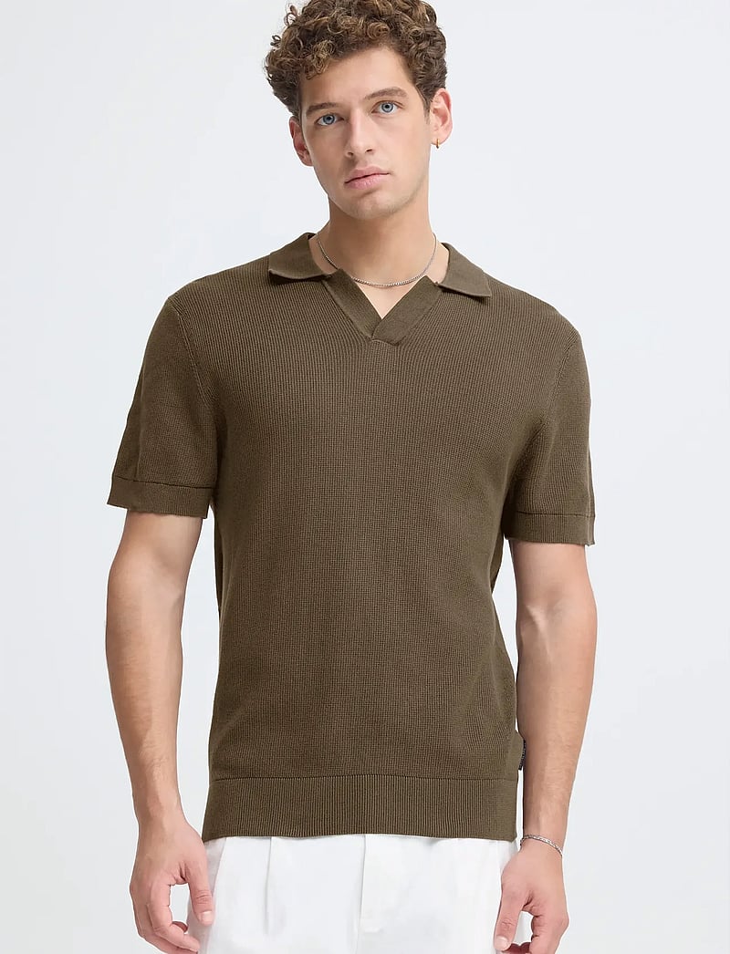 Casual Friday - CFMOSVIK 0265 KNIT - gestrickte polohemden - wren - 3