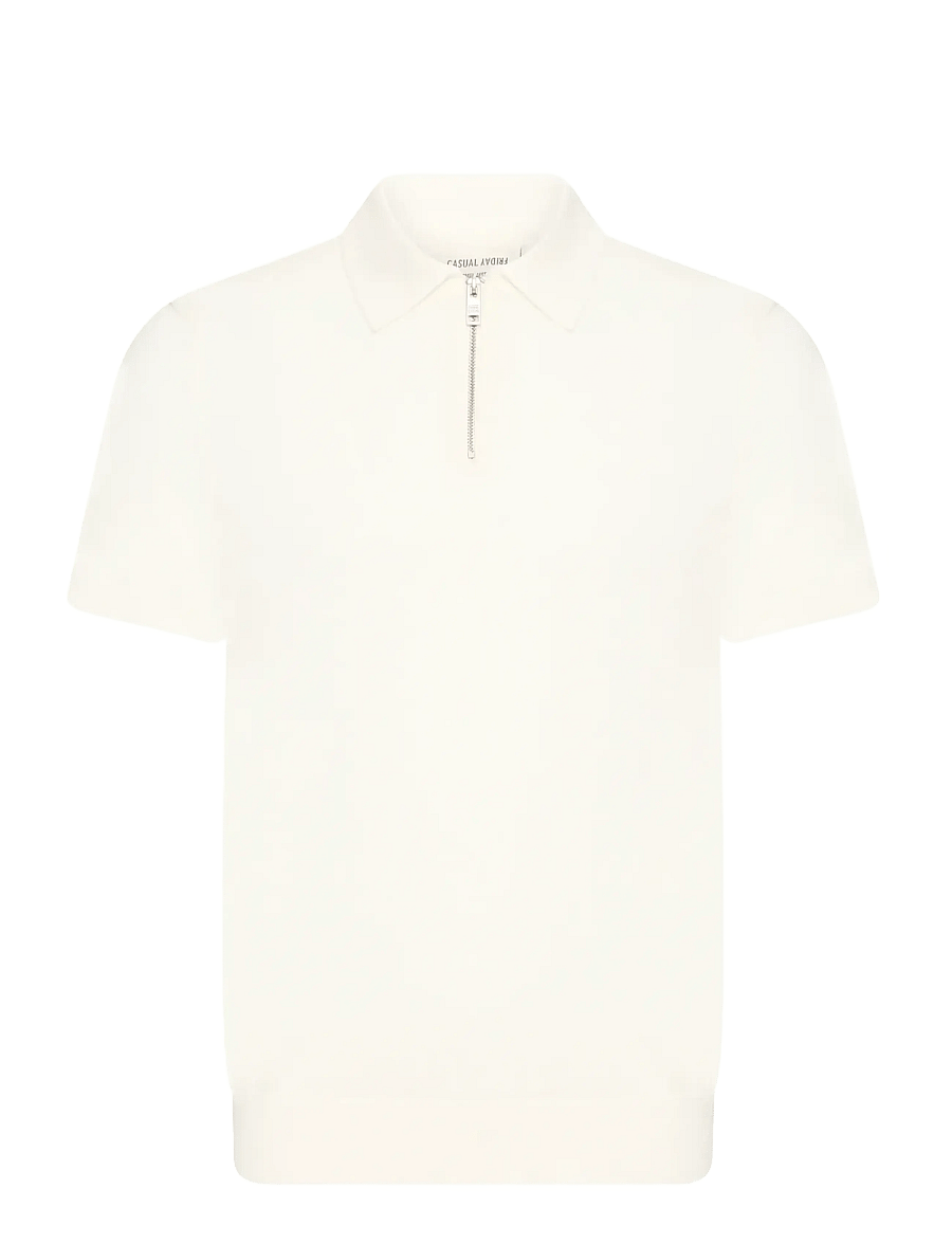 Casual Friday - CFLOKA 0266 KNIT - polostrik - marshmallow - 0