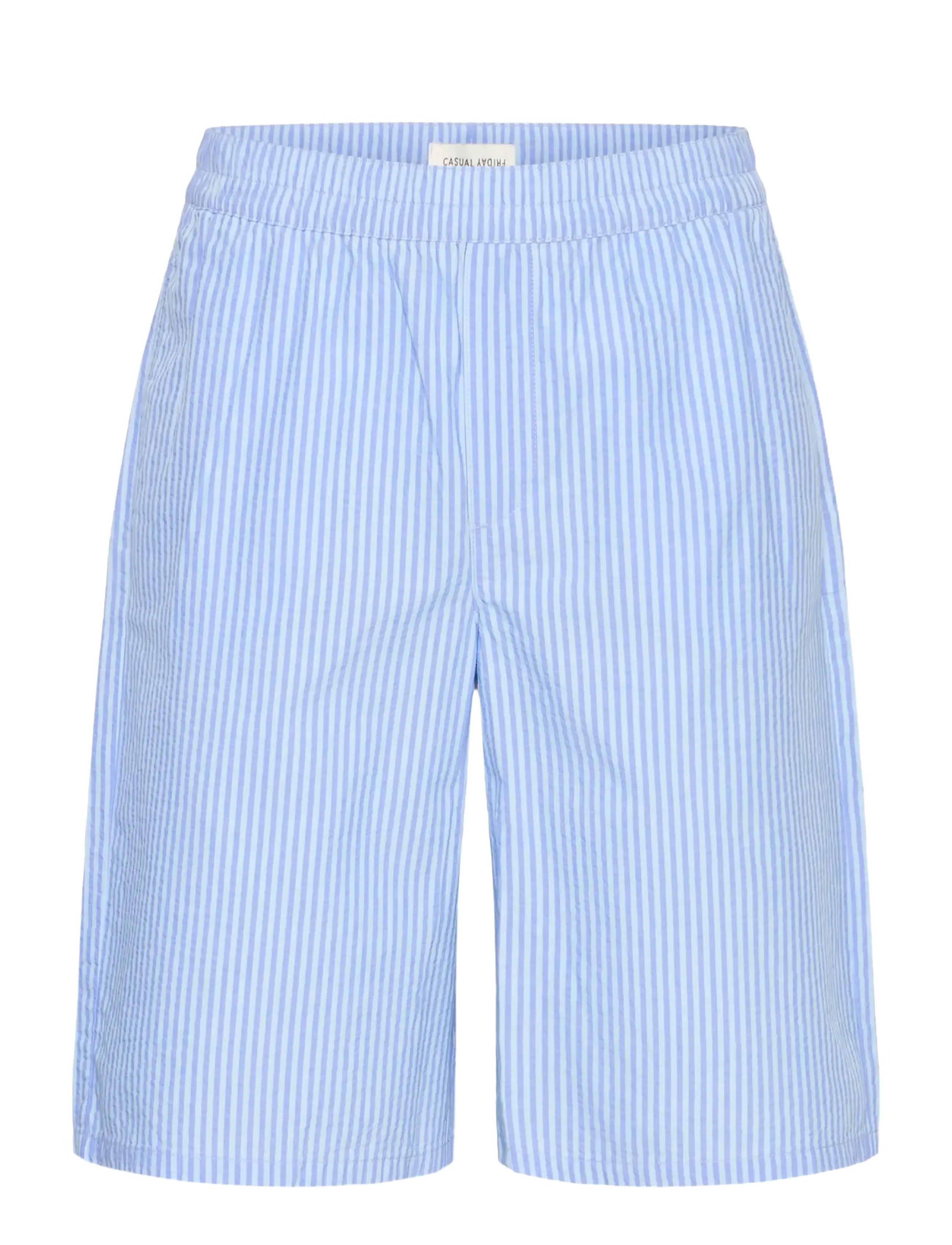 Casual Friday CFJAEVON 0273 STRIPED SHORTS - Kläder - CERULEAN STRIPE / multi