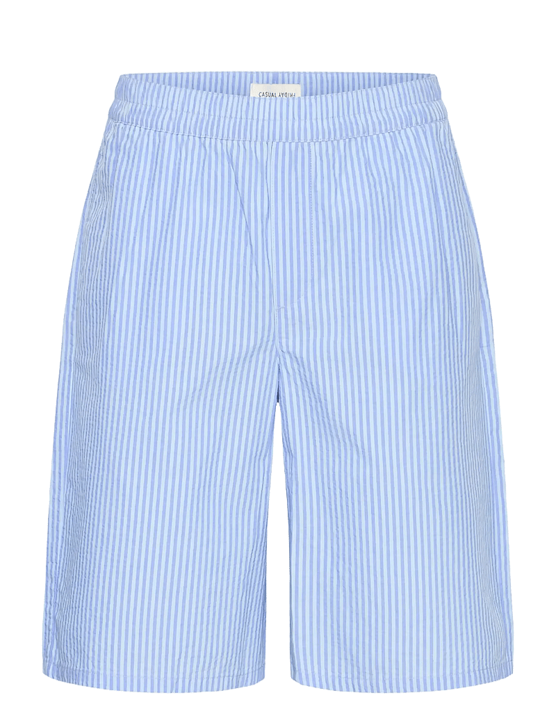 Casual Friday - CFJAEVON 0273 STRIPED SHORTS - lühikesed vabaajapüksid - cerulean stripe - 1