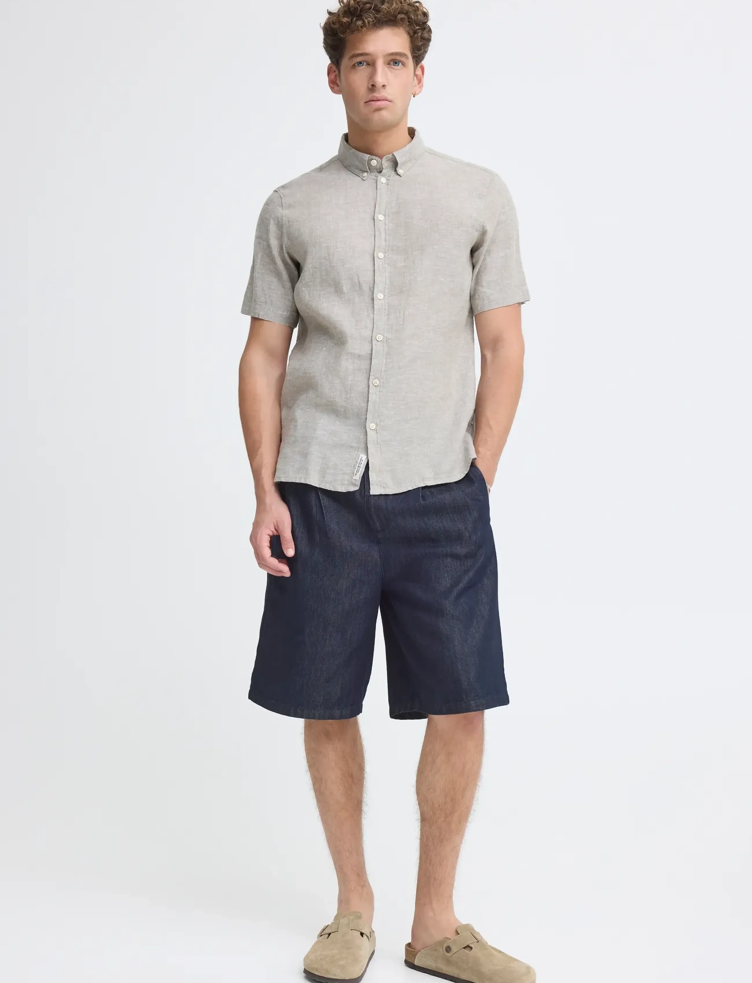 Casual Friday - CFFORSBERG DENIM SHORTS - jeans shorts - 200444 unwashed blue denim - 3