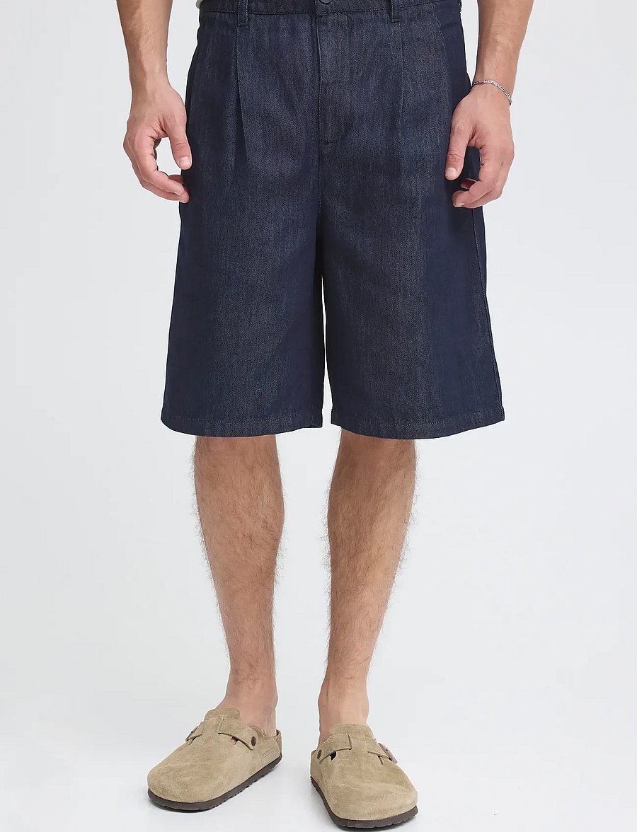 Casual Friday - CFFORSBERG DENIM SHORTS - jeansshorts - 200444 unwashed blue denim - 4