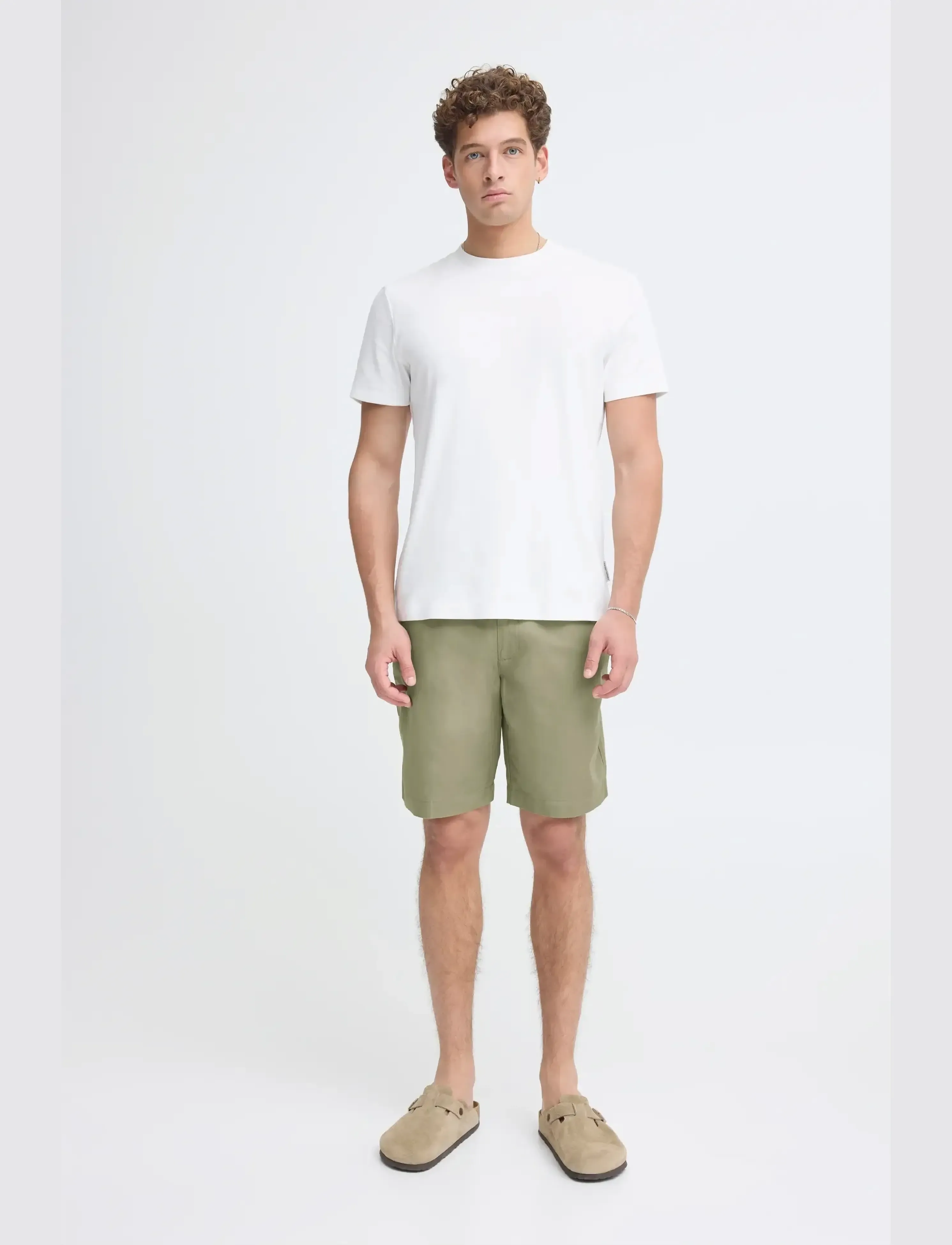 Casual Friday CFSARUP 0271 LINEN MIX SHORTS - Kollektionen - MERMAID / khaki/green