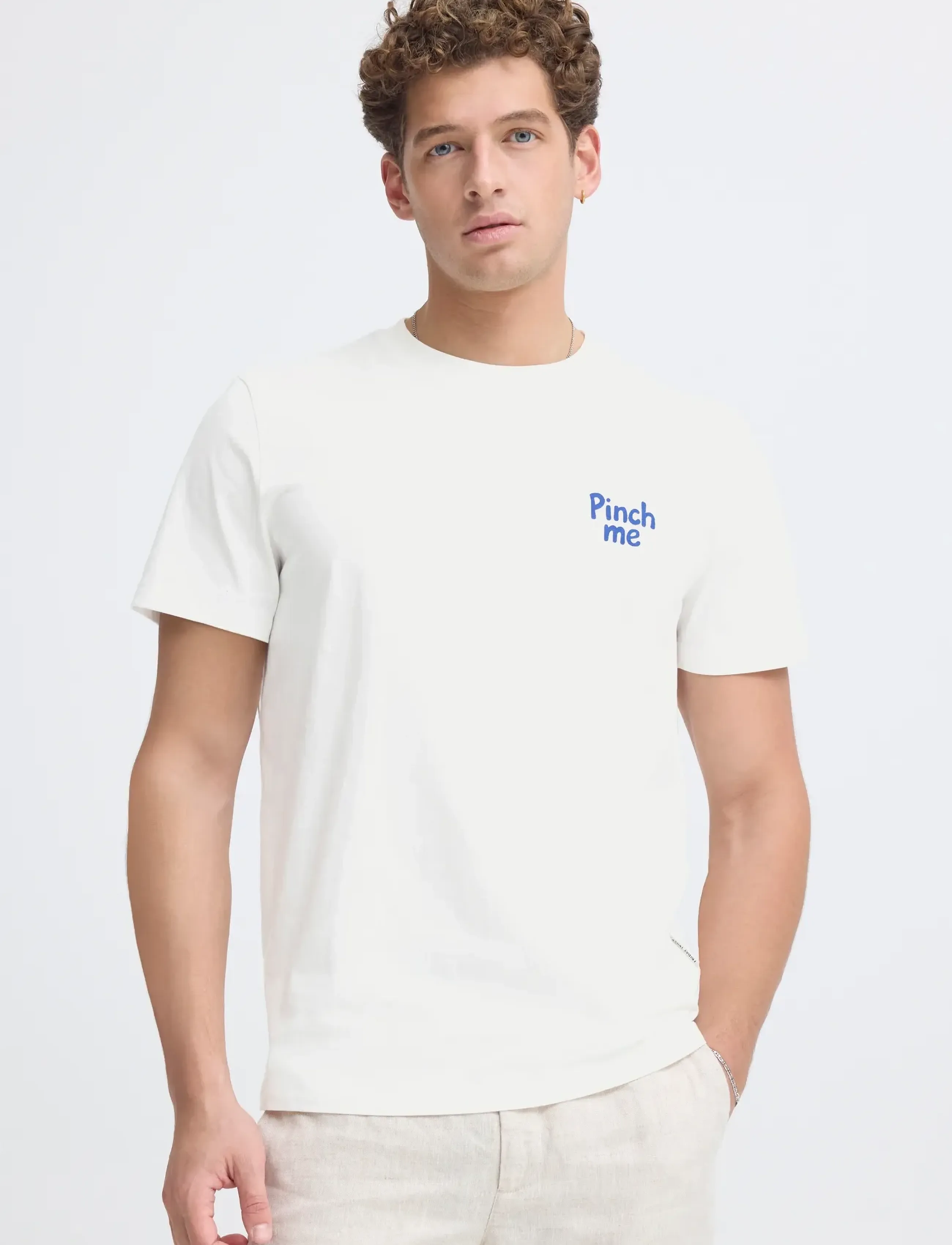 Casual Friday CFOKSVOLL 0281 T-SHIRT - T-shirts - SNOW WHITE WITH SURF THE WEB / white