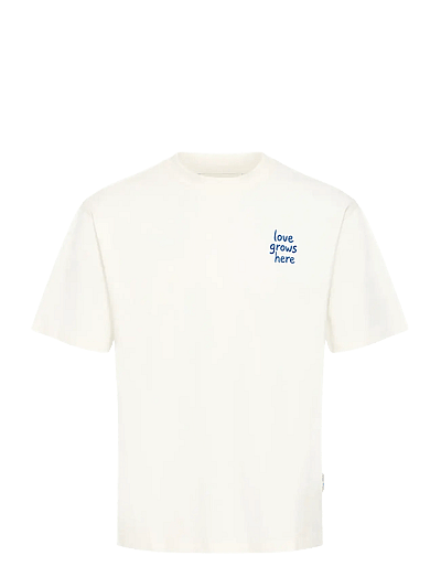 Casual Friday CFSØTOPTE 0284 T-SHIRT - T-skjorter - SNOW WHITE / cream