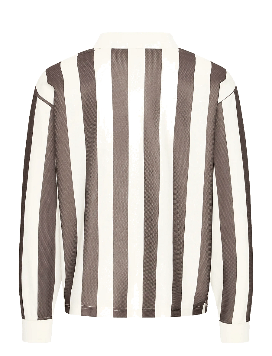 Casual Friday - CFMESINGE 0277 SWEAT - pikkade varrukatega kootud polosärgid - wren with marshmallow stripe - 1