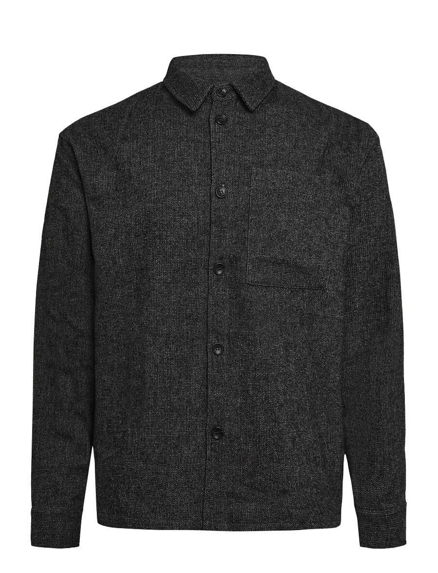 Casual Friday - CFHELDAGER OVERSHIRT - jackets - charcoal herringbone - 0