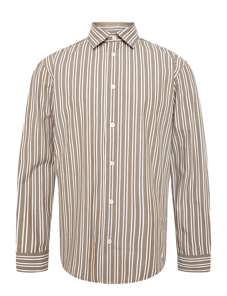 Casual Friday - CFLYON STRIPED SHIRT - svītraini krekli - cinnamon - 0
