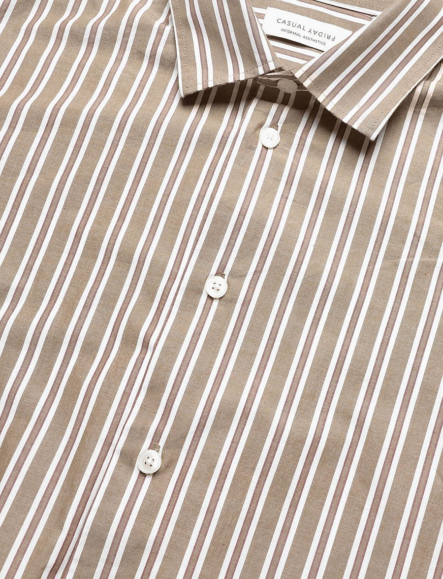 Casual Friday - CFLYON STRIPED SHIRT - svītraini krekli - cinnamon - 2