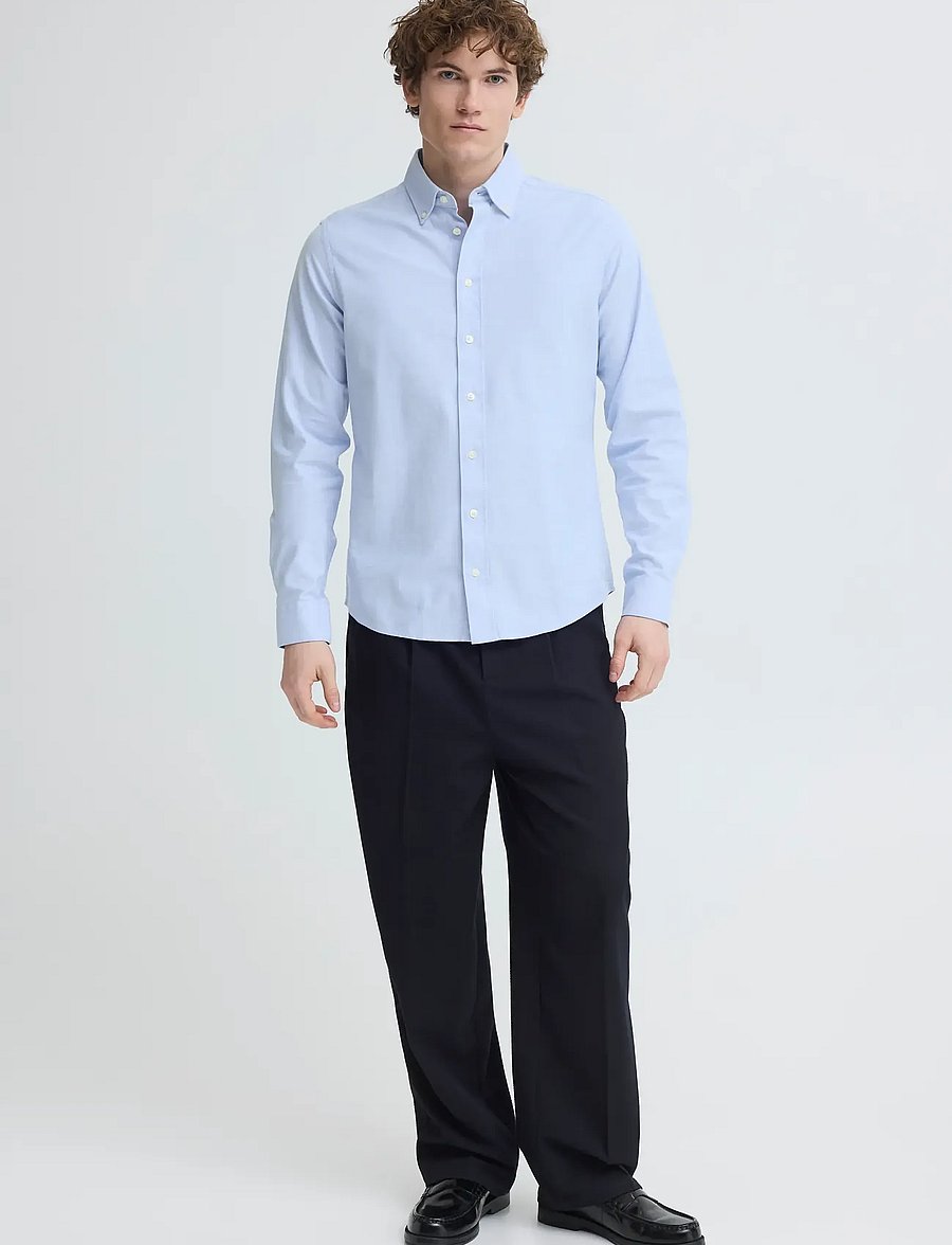 Casual Friday - CFNANTES OXFORD SHIRT - oxford skjorter - ashley blue - 0