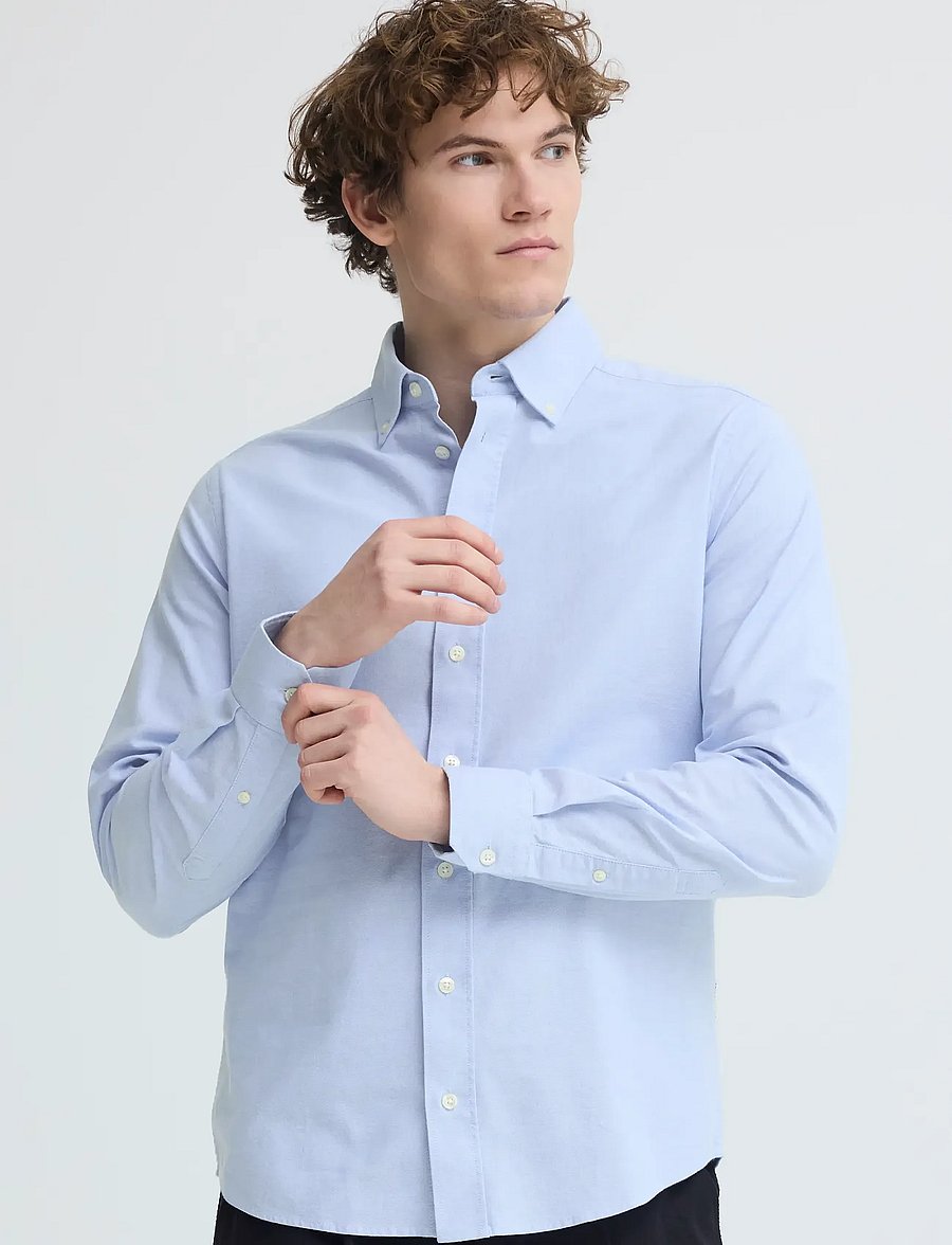 Casual Friday - CFNANTES OXFORD SHIRT - oxford skjorter - ashley blue - 3