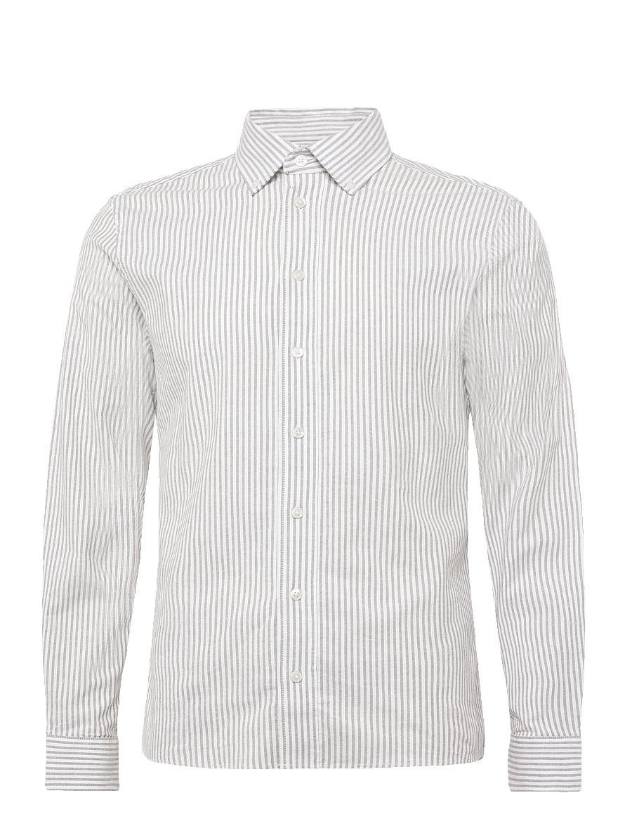 Casual Friday - CFLILLE OXFORD STRIPE SHIRT - gestreifte hemden - burnt olive - 0