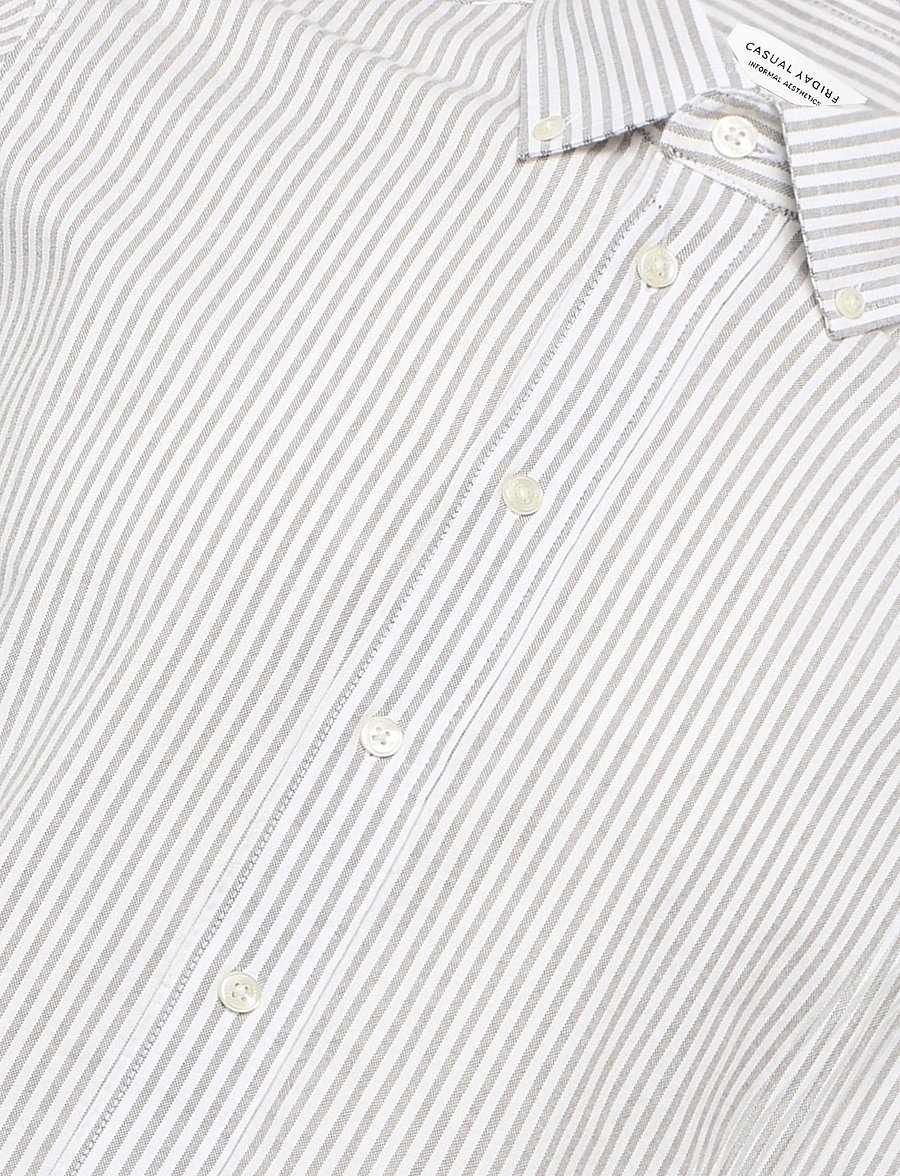 Casual Friday - CFLILLE OXFORD STRIPE SHIRT - gestreifte hemden - burnt olive - 2