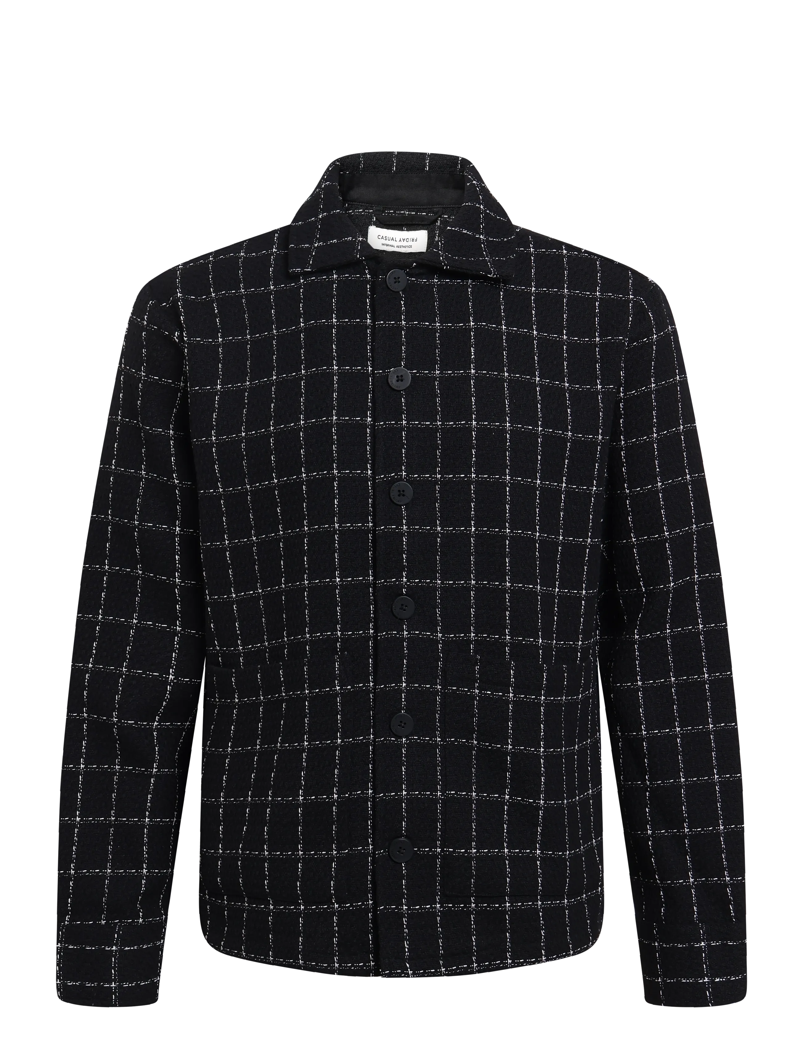 Casual Friday CFSALAZAR JAQUARD OVERSHIRT - Sügisjoped - CFSALAZAR / black