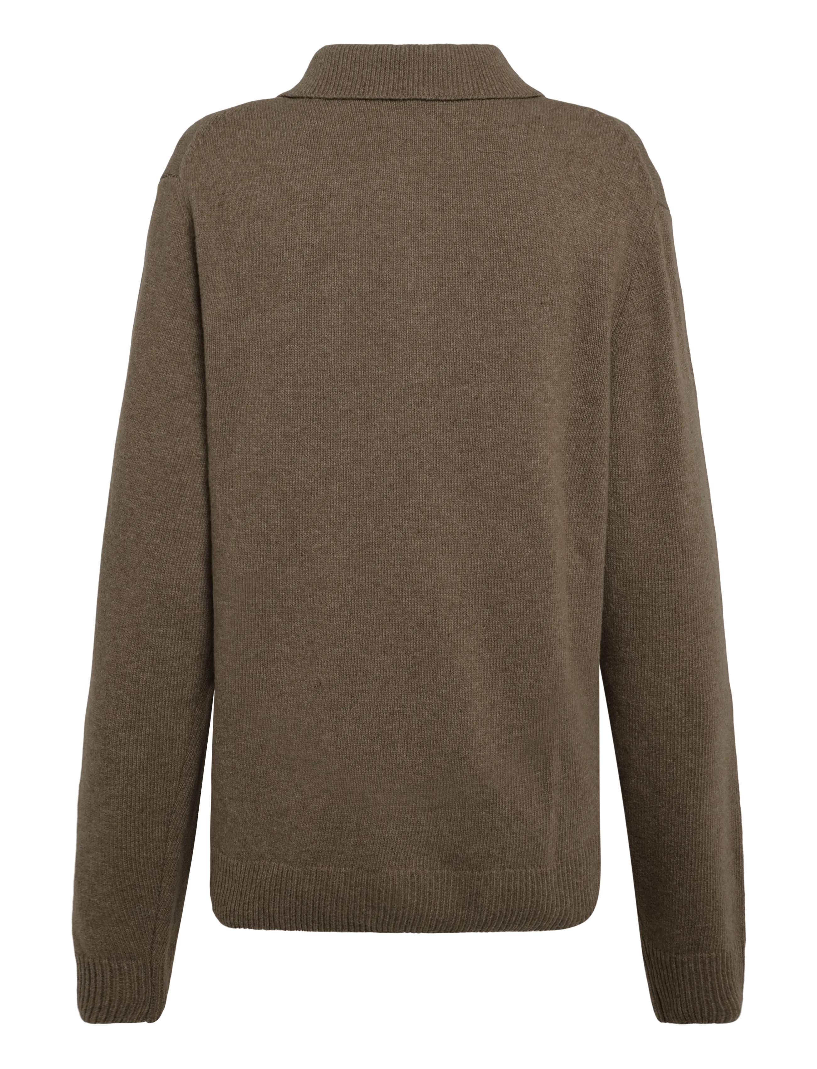 Casual Friday - CFFELIPO LAMBSWOOL POLO KNIT - långärmade stickade pikétröjor - chocolate chip melange - 1