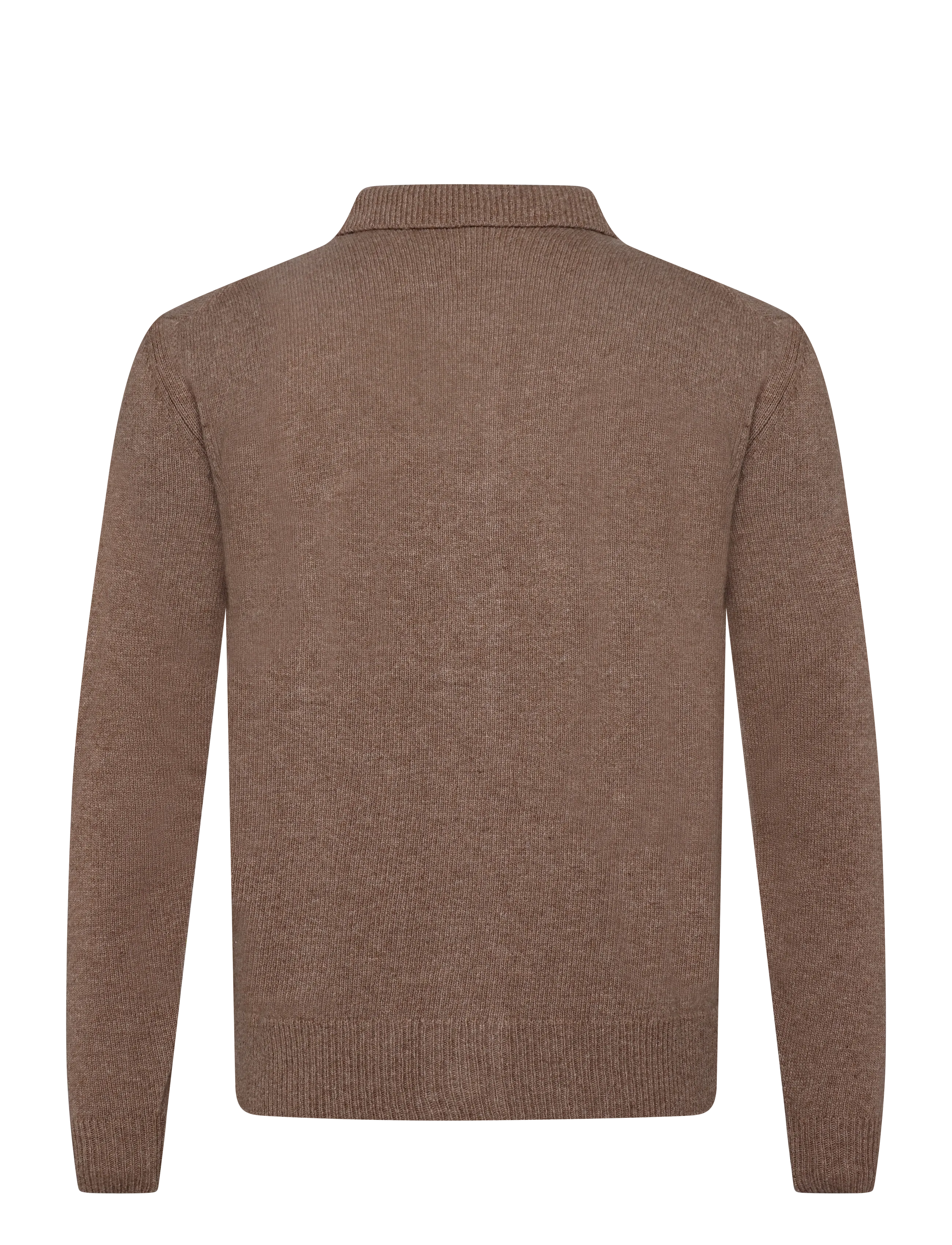 Casual Friday - CFRIO LAMBSWOOL POLO CARDIGAN - kardiganid - chocolate chip melange - 1