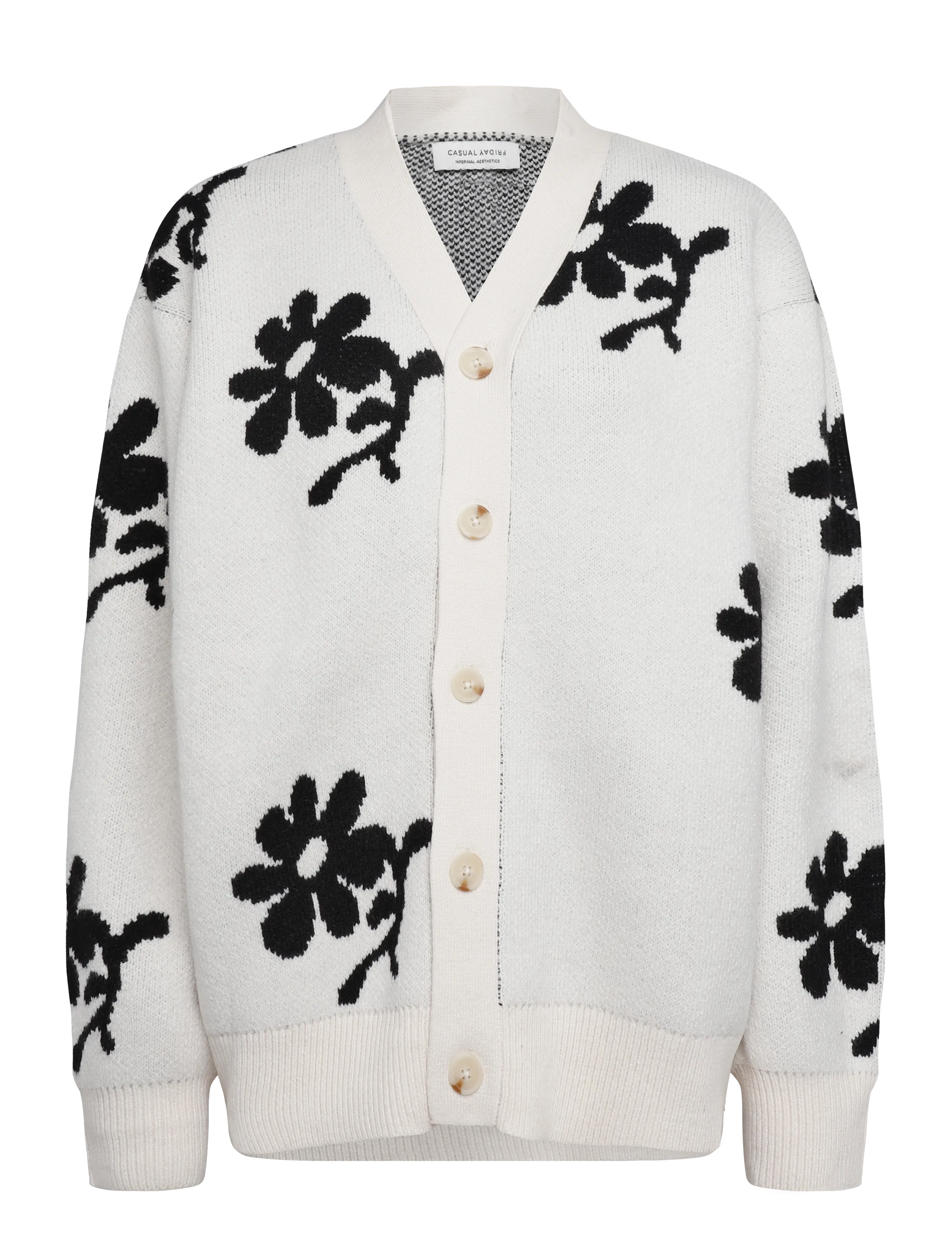 Casual Friday CFDIA INTARCIA KNIT CARDIGAN - Neuleet - TURTLEDOVE / cream
