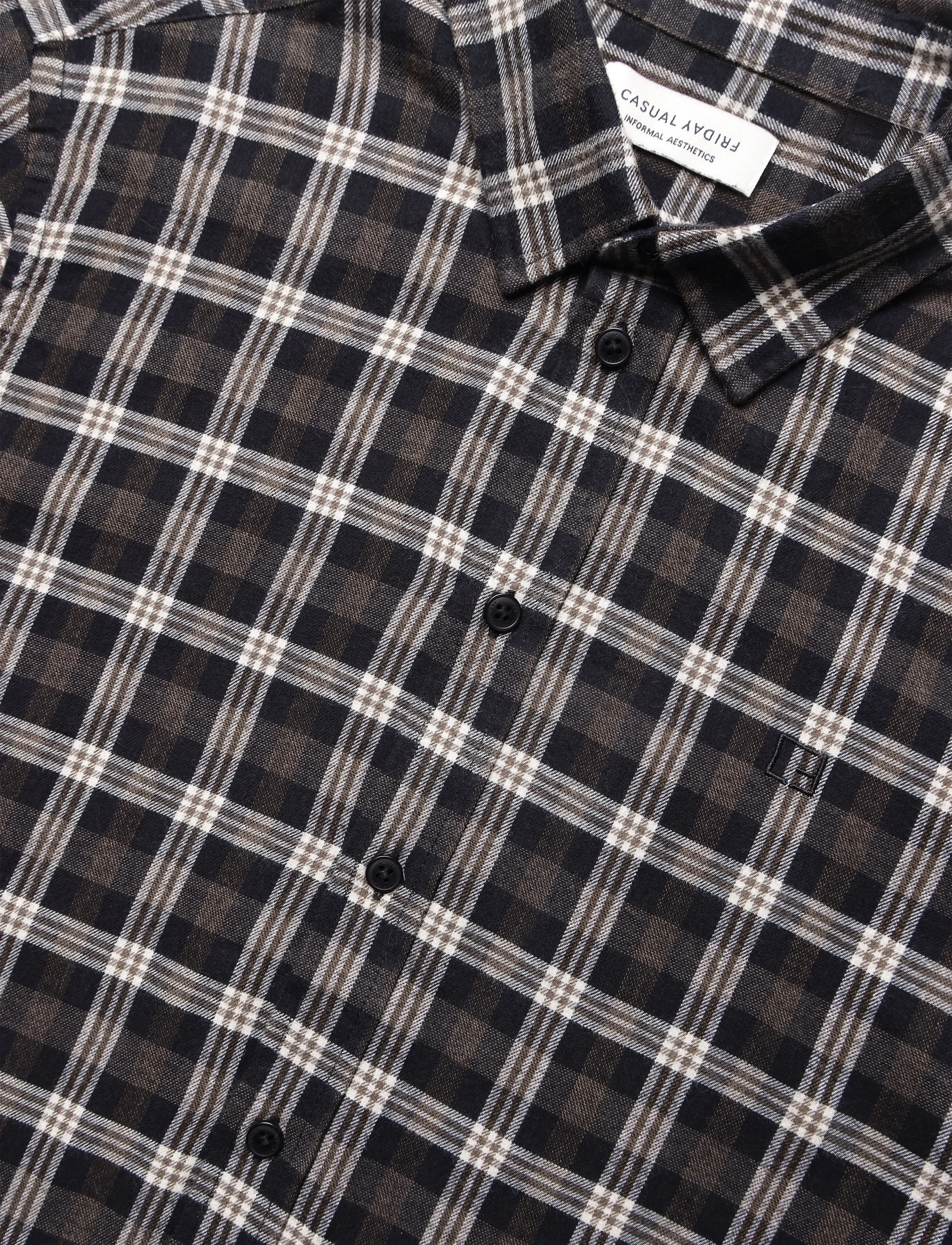 Casual Friday - CFJOSE 0159 SHIRT - ternede skjorter - charcoal melange - 2