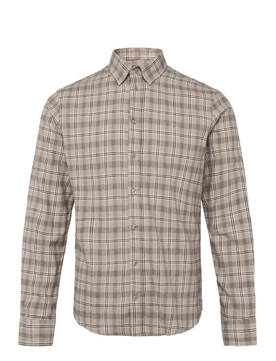 Casual Friday - CFJOSE 0159 SHIRT - ruudulised särgid - simply taupe - 0