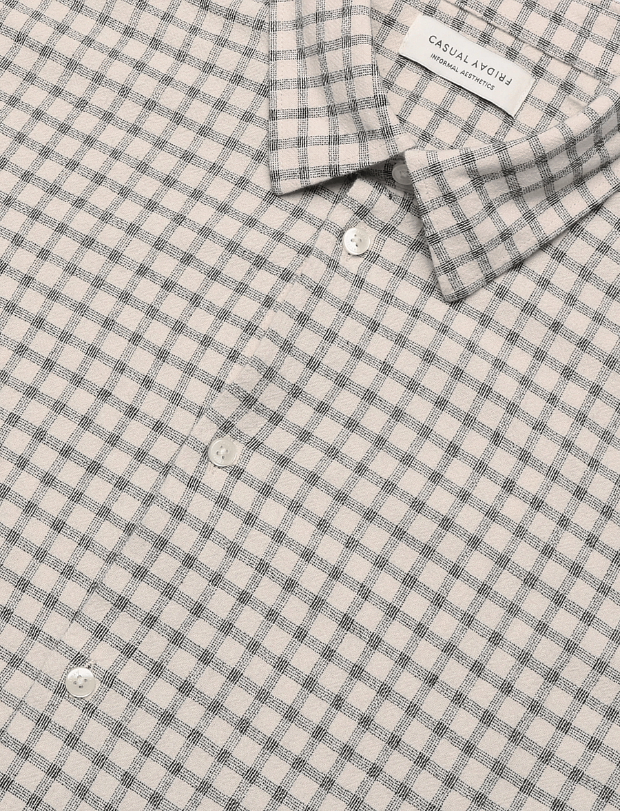 Casual Friday - CFJOAQUIN CHECK SHIRT - ruudulised särgid - turtledove - 2