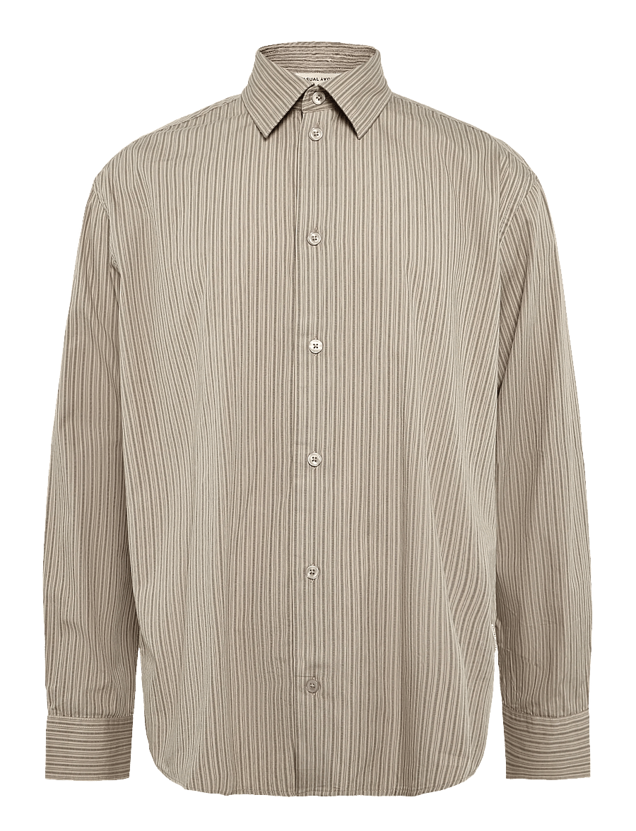 Casual Friday - CFIVAN STRIPED SHIRT - striped shirts - simply taupe - 0