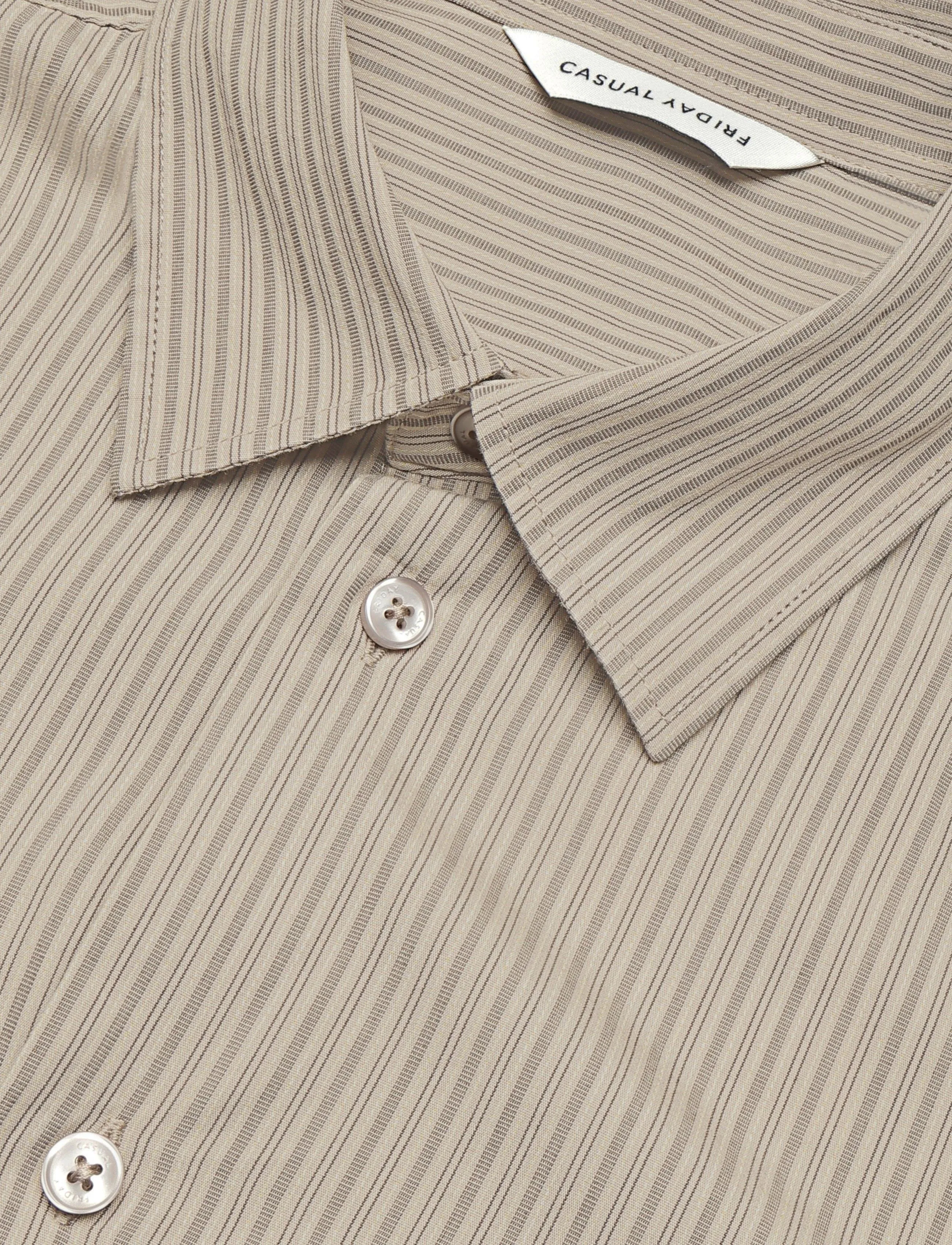 Casual Friday - CFIVAN STRIPED SHIRT - striped shirts - simply taupe - 2