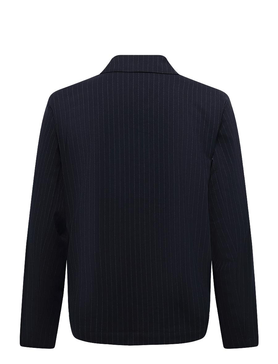 Casual Friday - CFGAEL 0311 PINSTRIPED SHACKET - sügisjoped - dark navy - 1