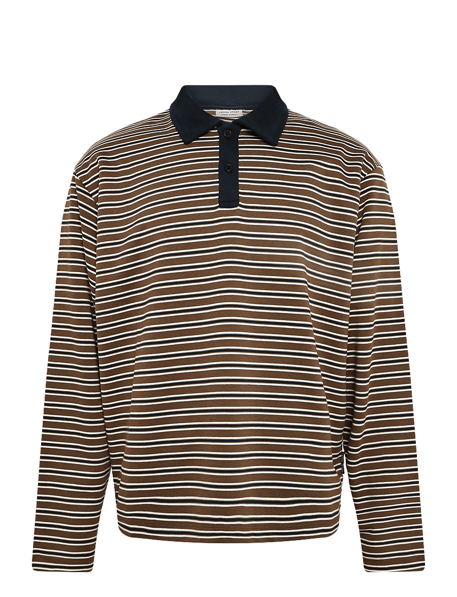 Casual Friday - CFMARCO SWEAT - långärmade stickade pikétröjor - sepia - 0