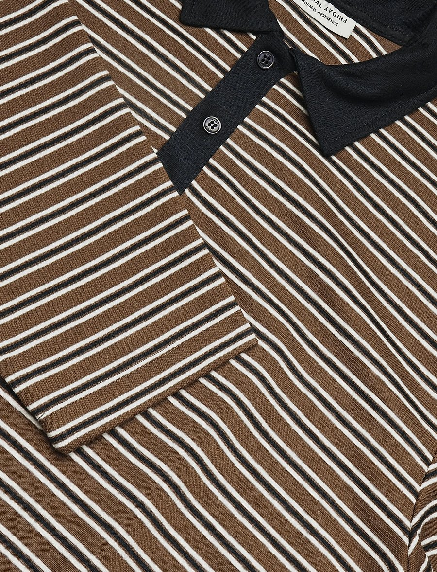 Casual Friday - CFMARCO SWEAT - långärmade stickade pikétröjor - sepia - 2