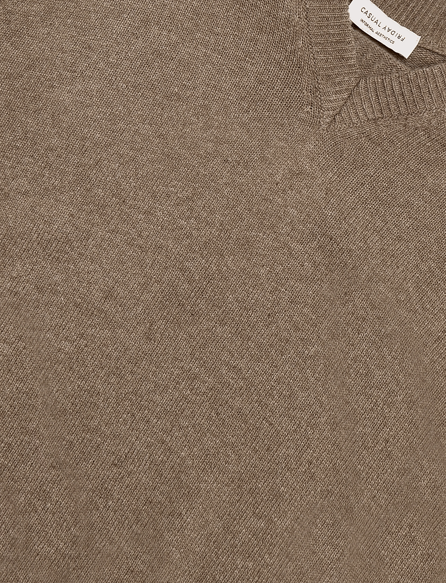 Casual Friday - CFTOMAS LAMBSWOOL KNIT VEST - kootud vestid - chocolate chip melange - 2