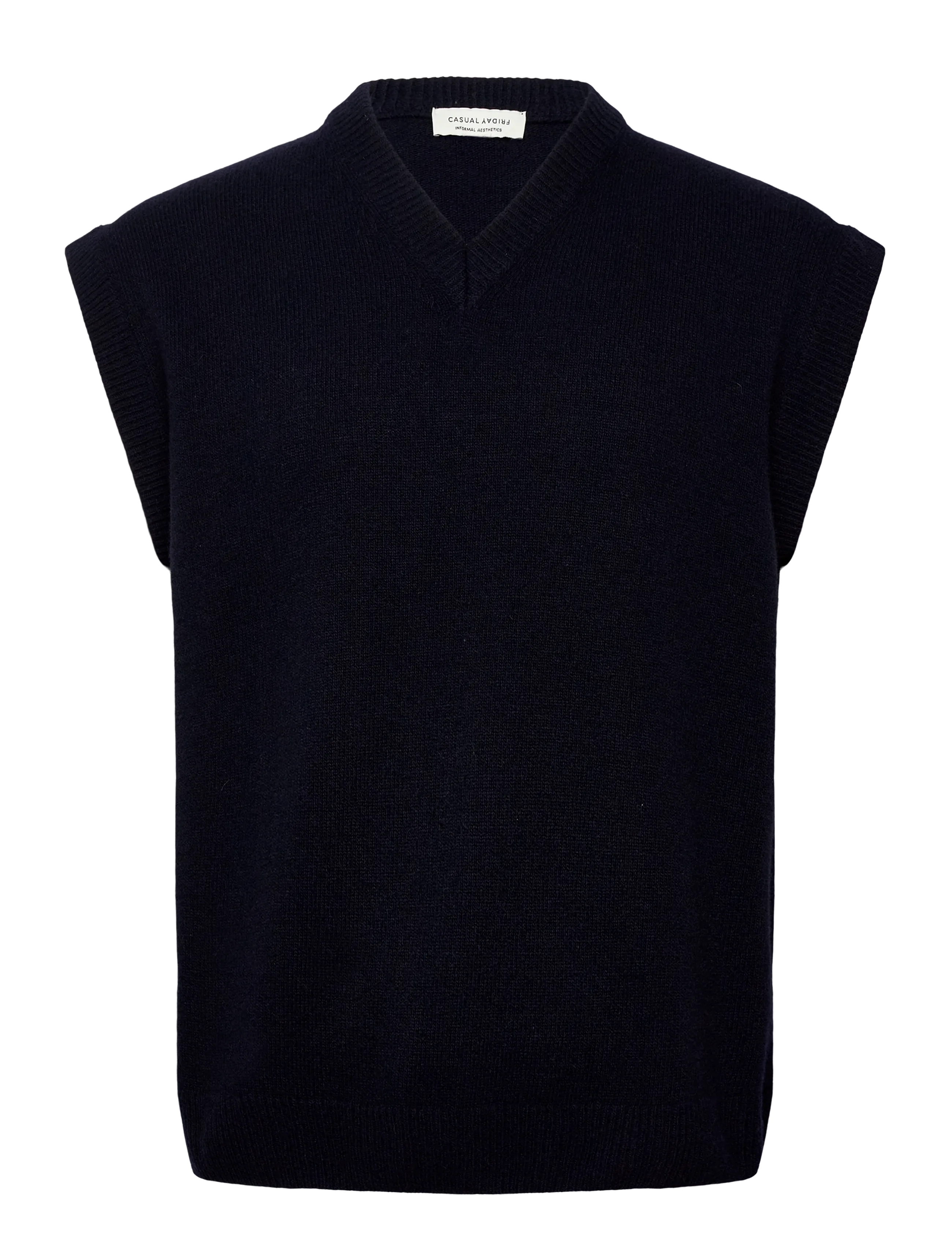 Casual Friday CFTOMAS LAMBSWOOL KNIT VEST - Strik - DARK NAVY MELANGE / navy