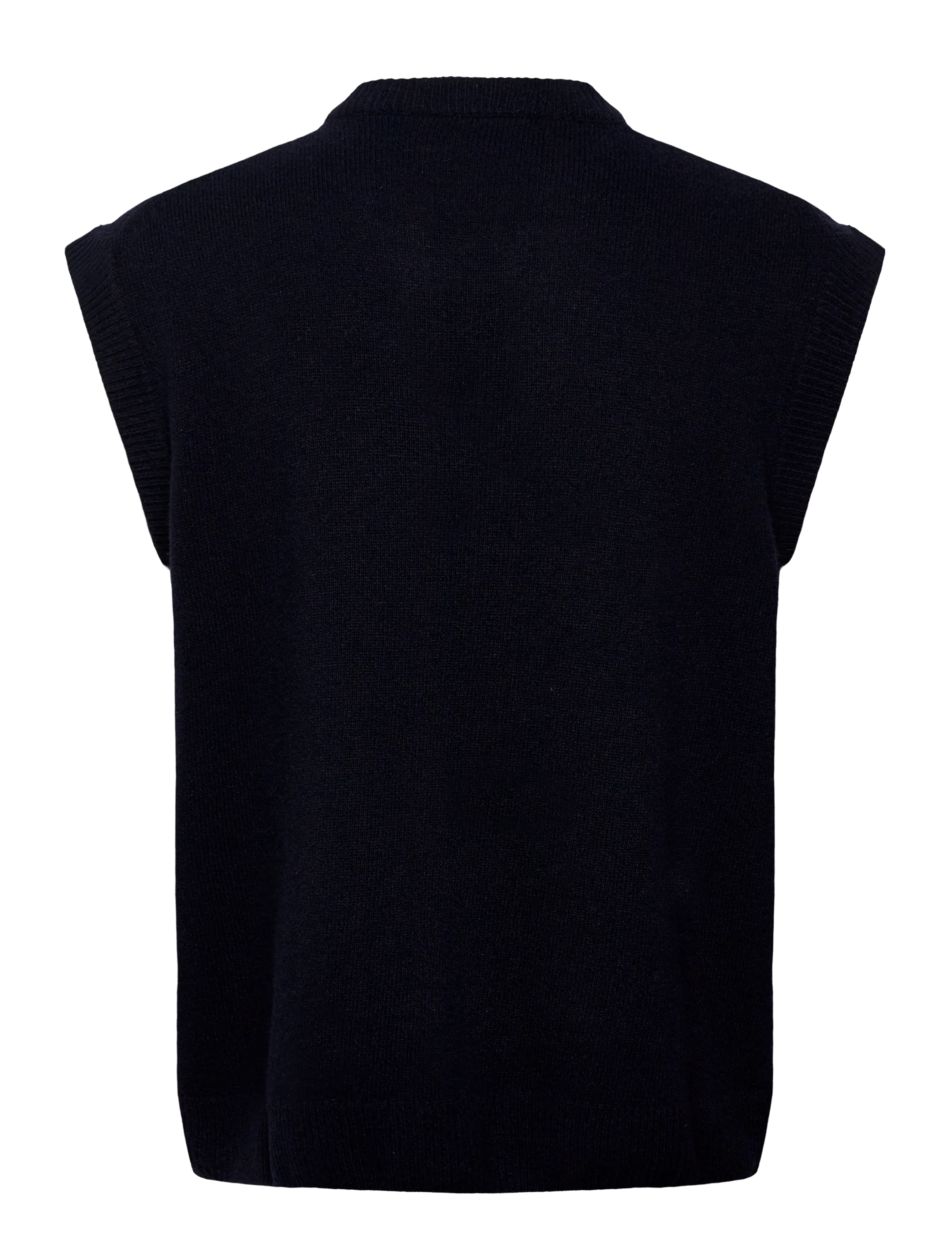 Casual Friday - CFTOMAS LAMBSWOOL KNIT VEST - strikveste - dark navy melange - 1