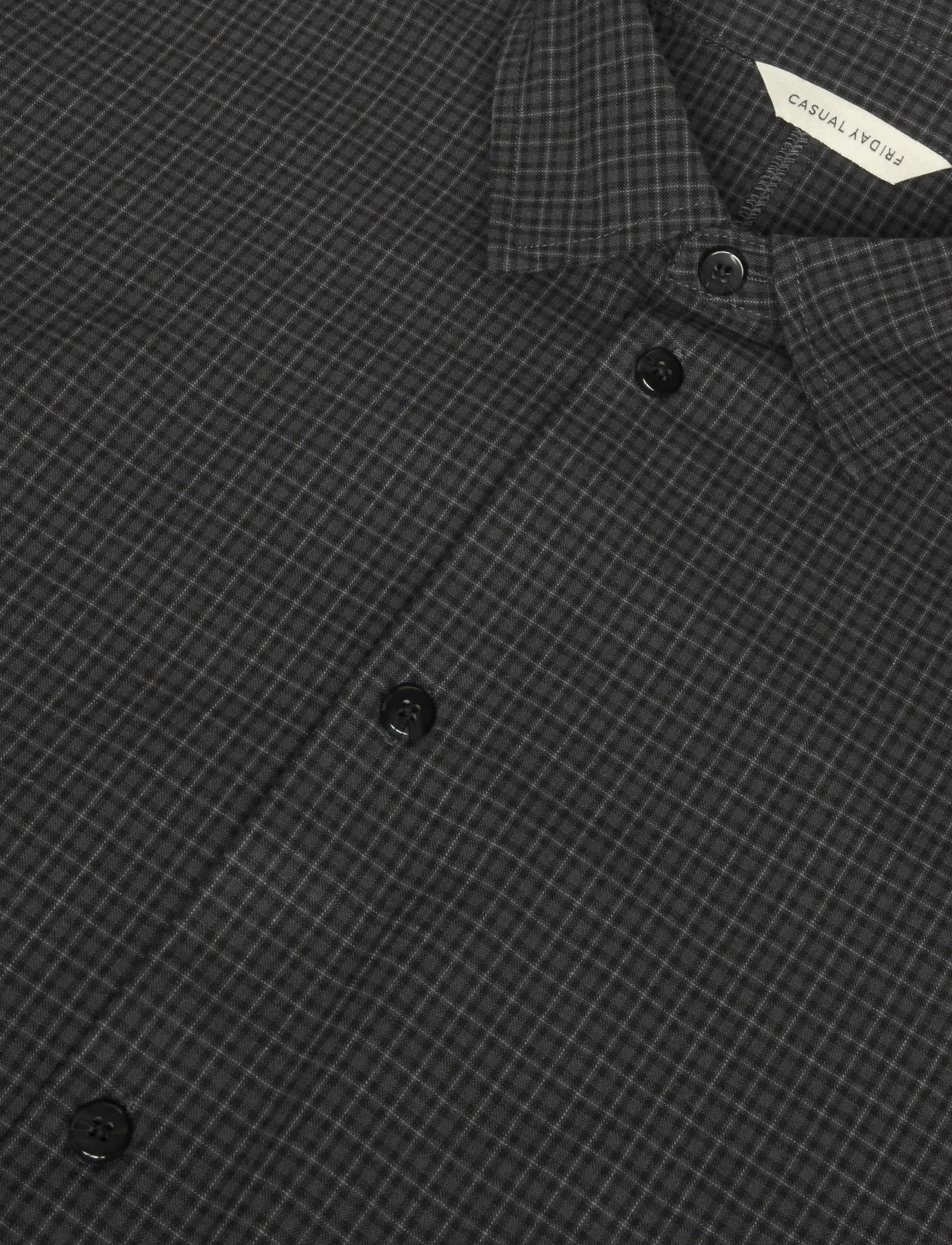 Casual Friday - CFBROR SMALL CHECK BOX SHIRT - karierte hemden - gray pinstripe - 2