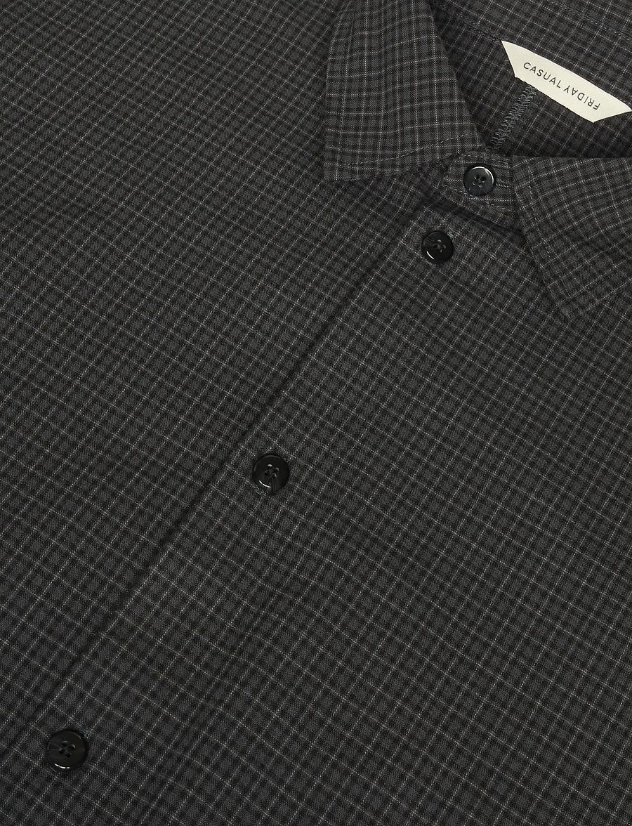 Casual Friday - CFBROR SMALL CHECK BOX SHIRT - karierte hemden - gray pinstripe - 2