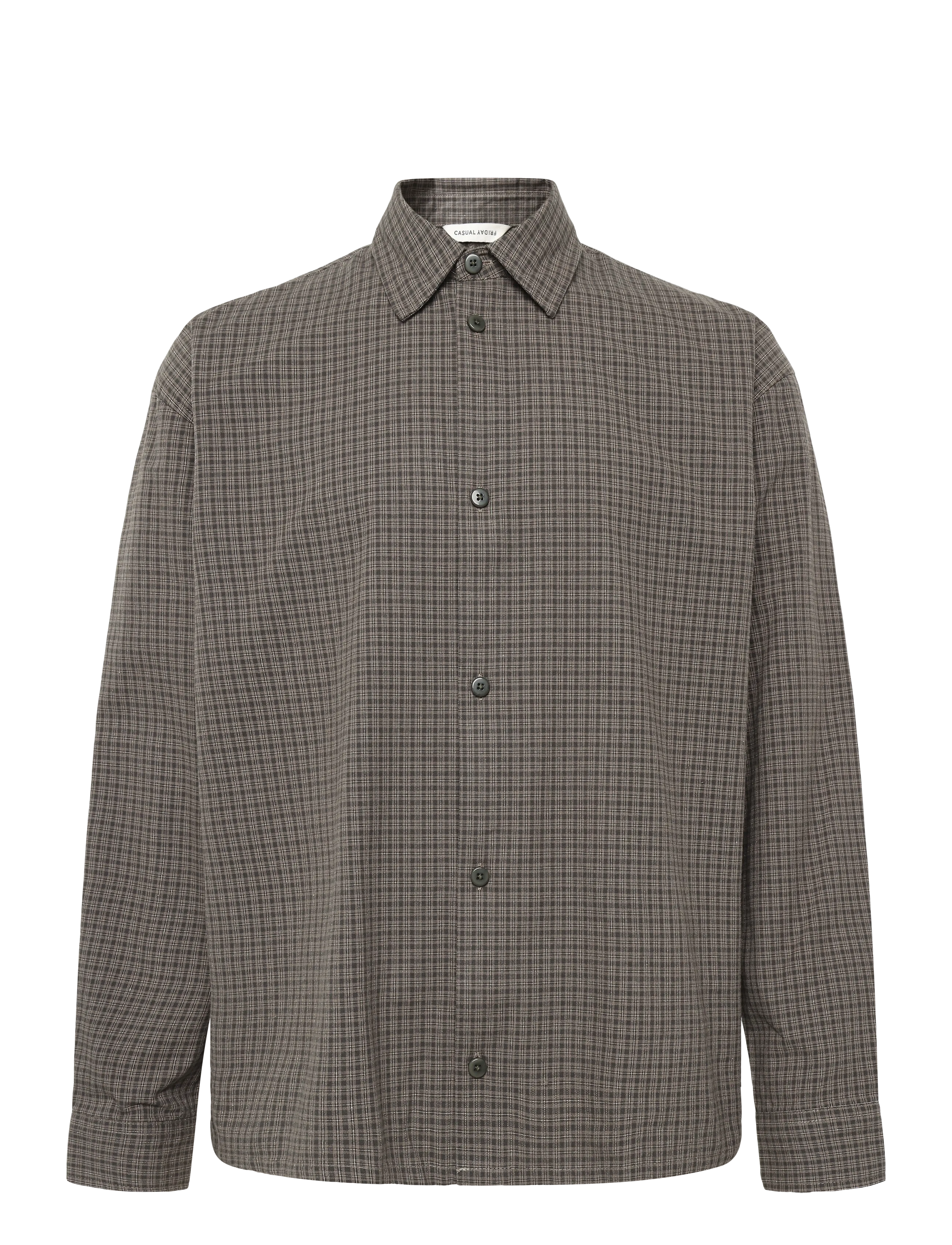 Casual Friday CFBROR SMALL CHECK BOX SHIRT - Shirts - KAMBABA CHECK / khaki/green